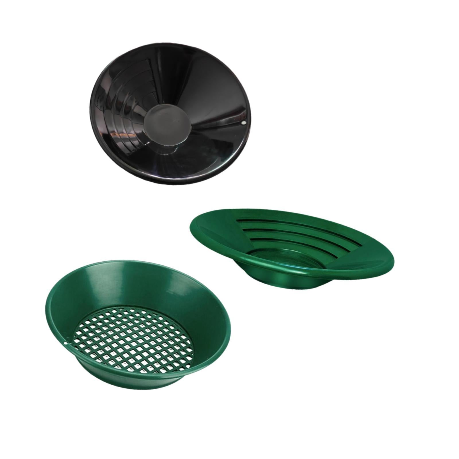 3x Gold Panning Kit Portable Beginners Enthusiasts Hobbists Outdoor Gold Pan