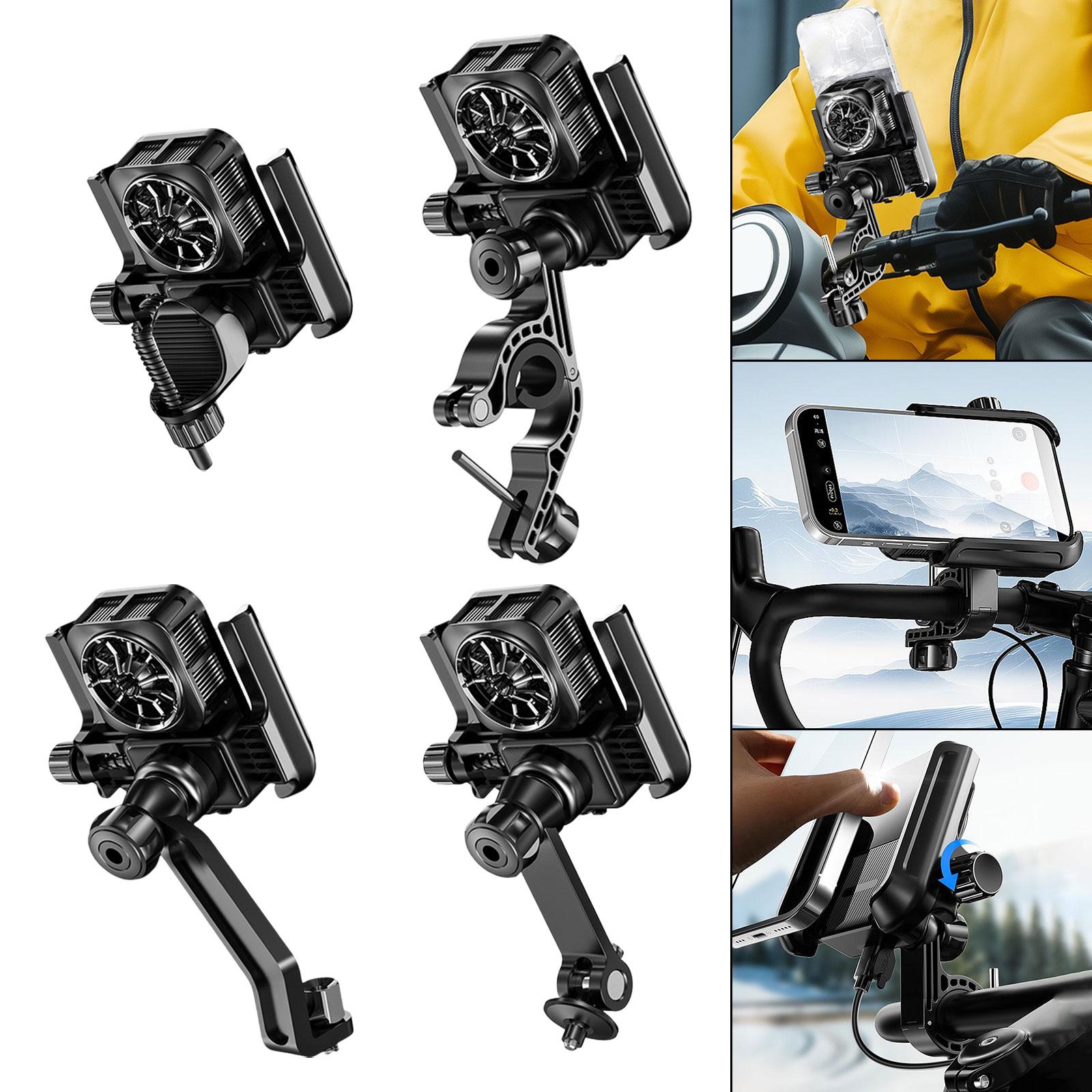 Motorcycle Bike Phone Cooler Holder Stable Mobile Phone Cooling Fan GW06 11