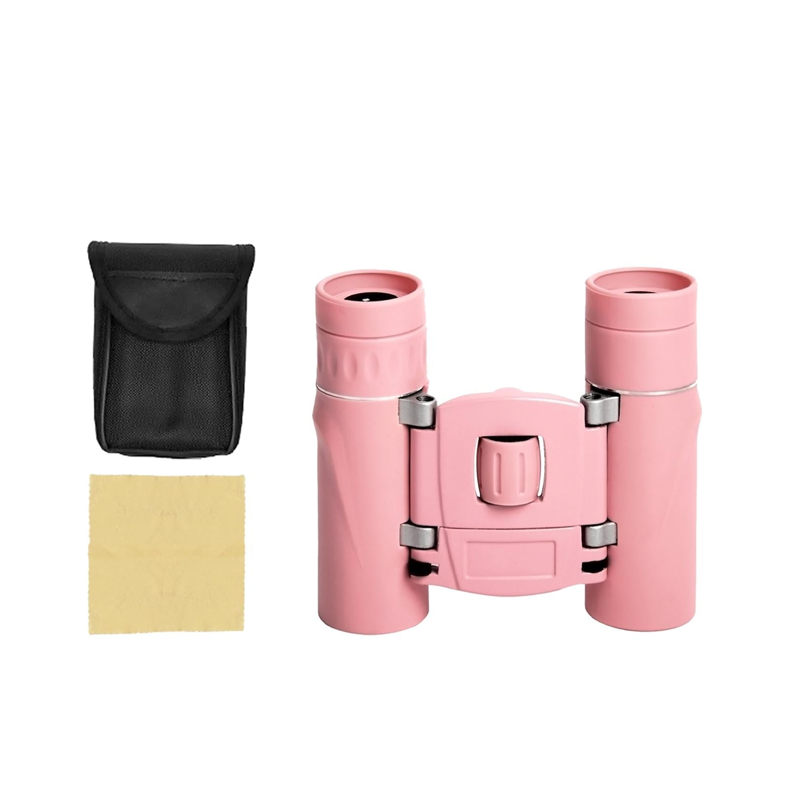 Mini Binoculars Compact Small Telescope for Bird Watching Concerts Traveling Pink