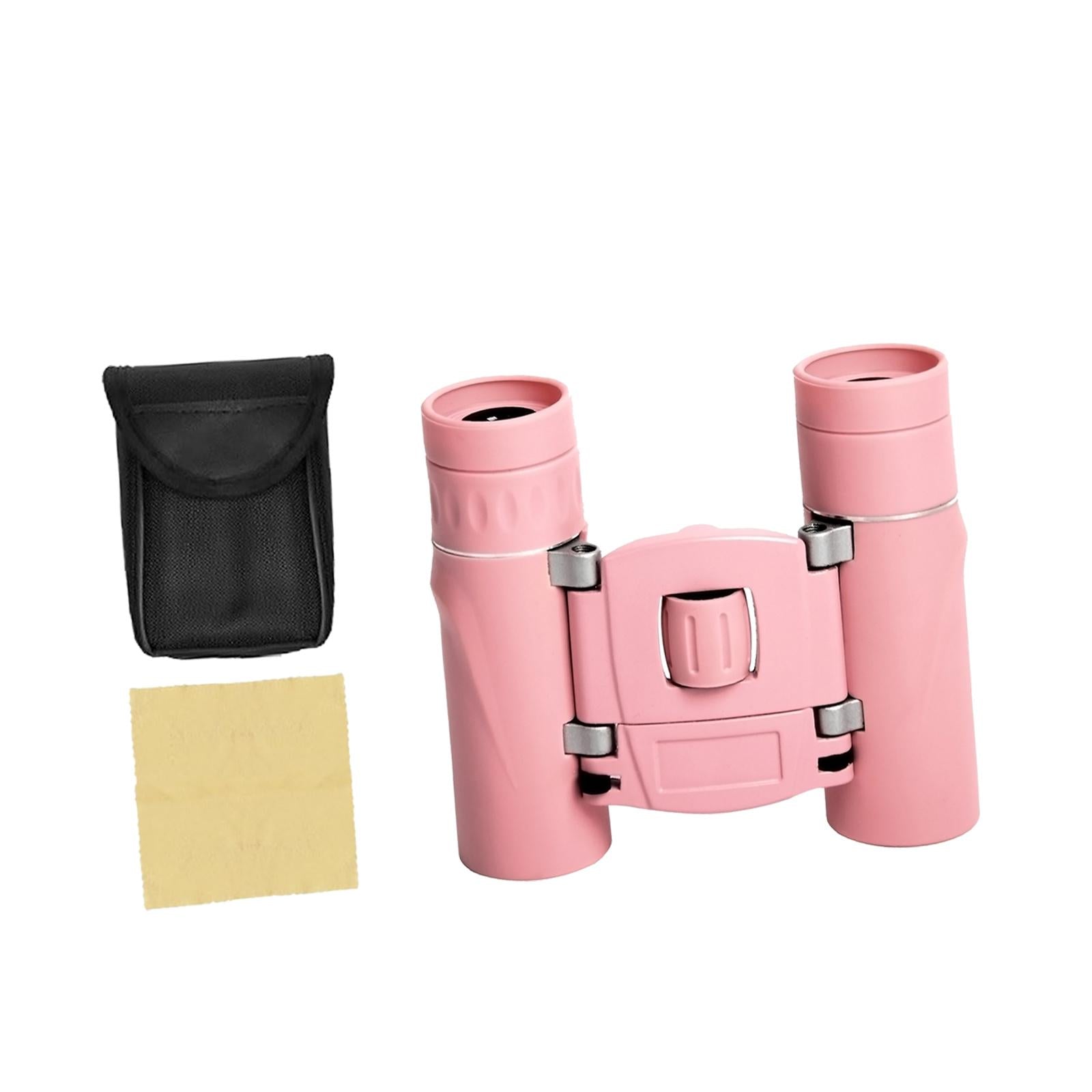 Mini Binoculars Compact Small Telescope for Bird Watching Concerts Traveling Pink