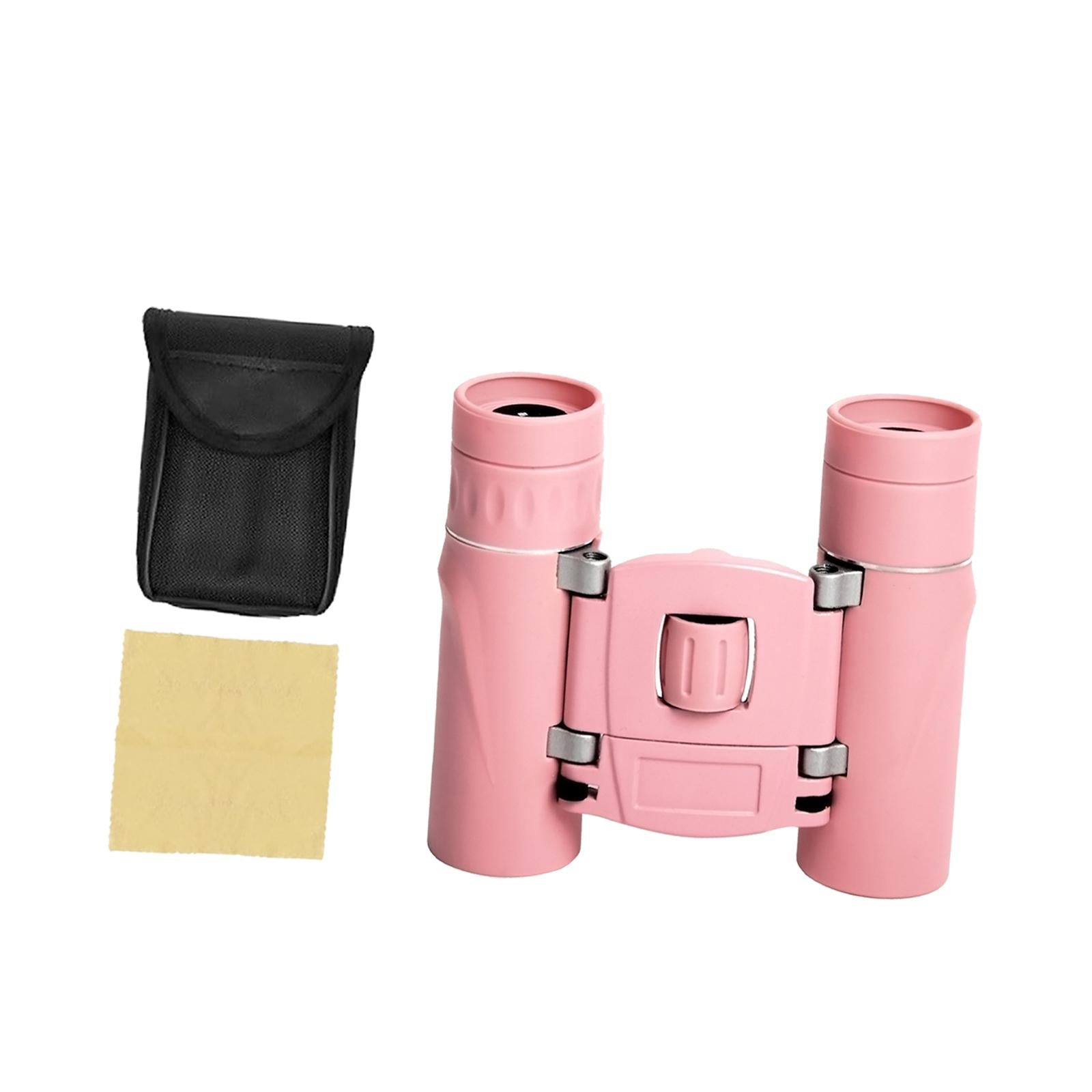 Mini Binoculars Compact Small Telescope for Bird Watching Concerts Traveling Pink