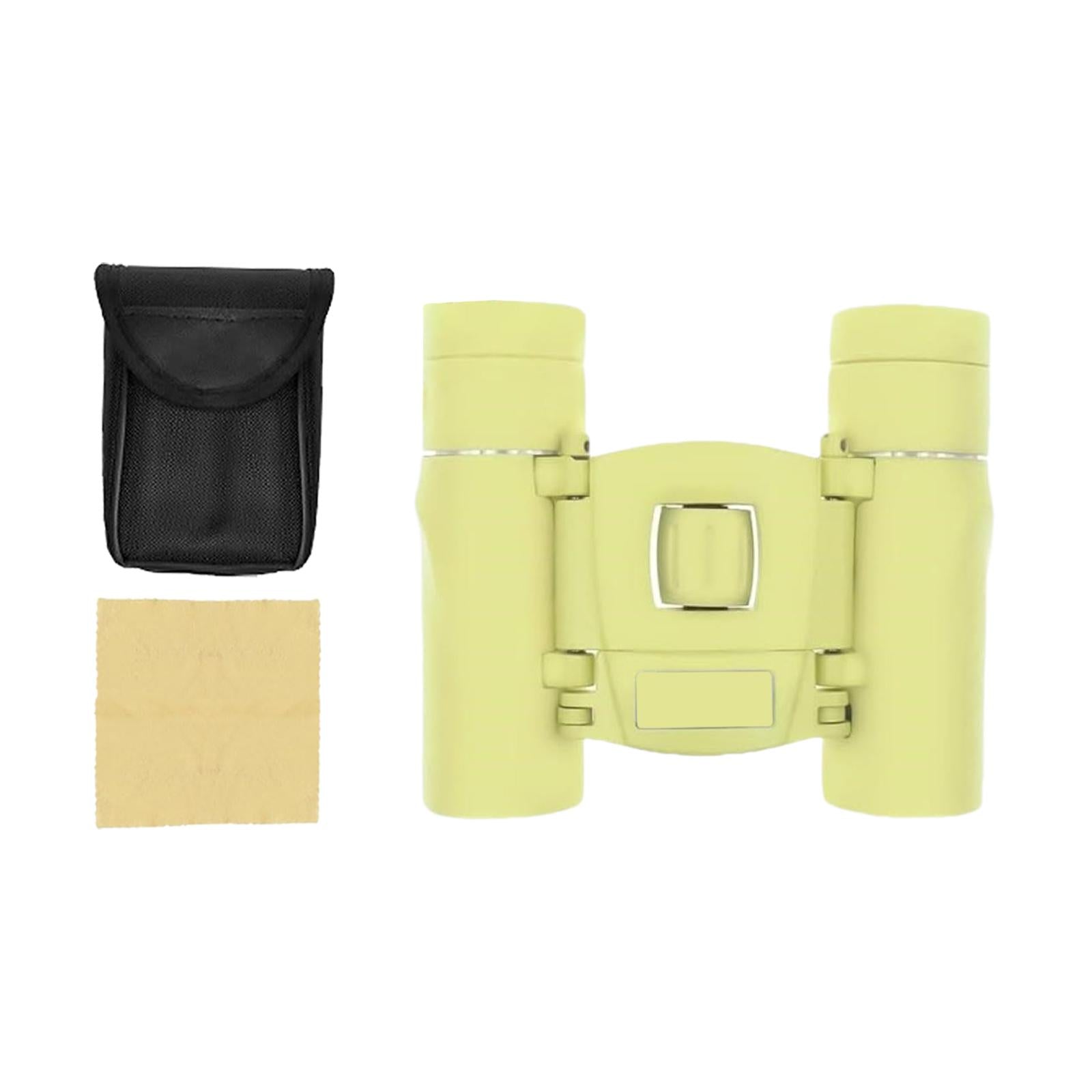 Mini Binoculars Compact Small Telescope for Bird Watching Concerts Traveling Yellow