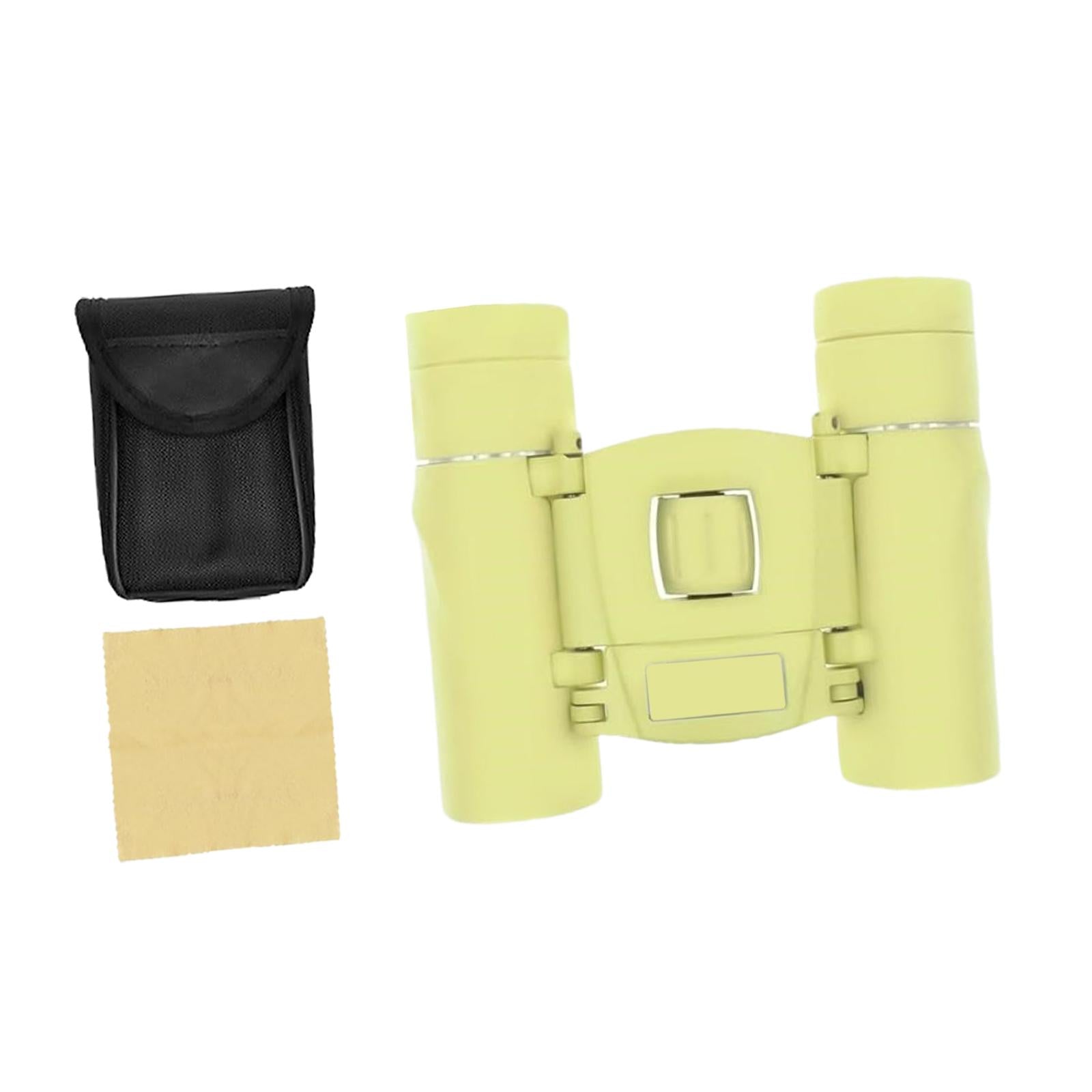 Mini Binoculars Compact Small Telescope for Bird Watching Concerts Traveling Yellow