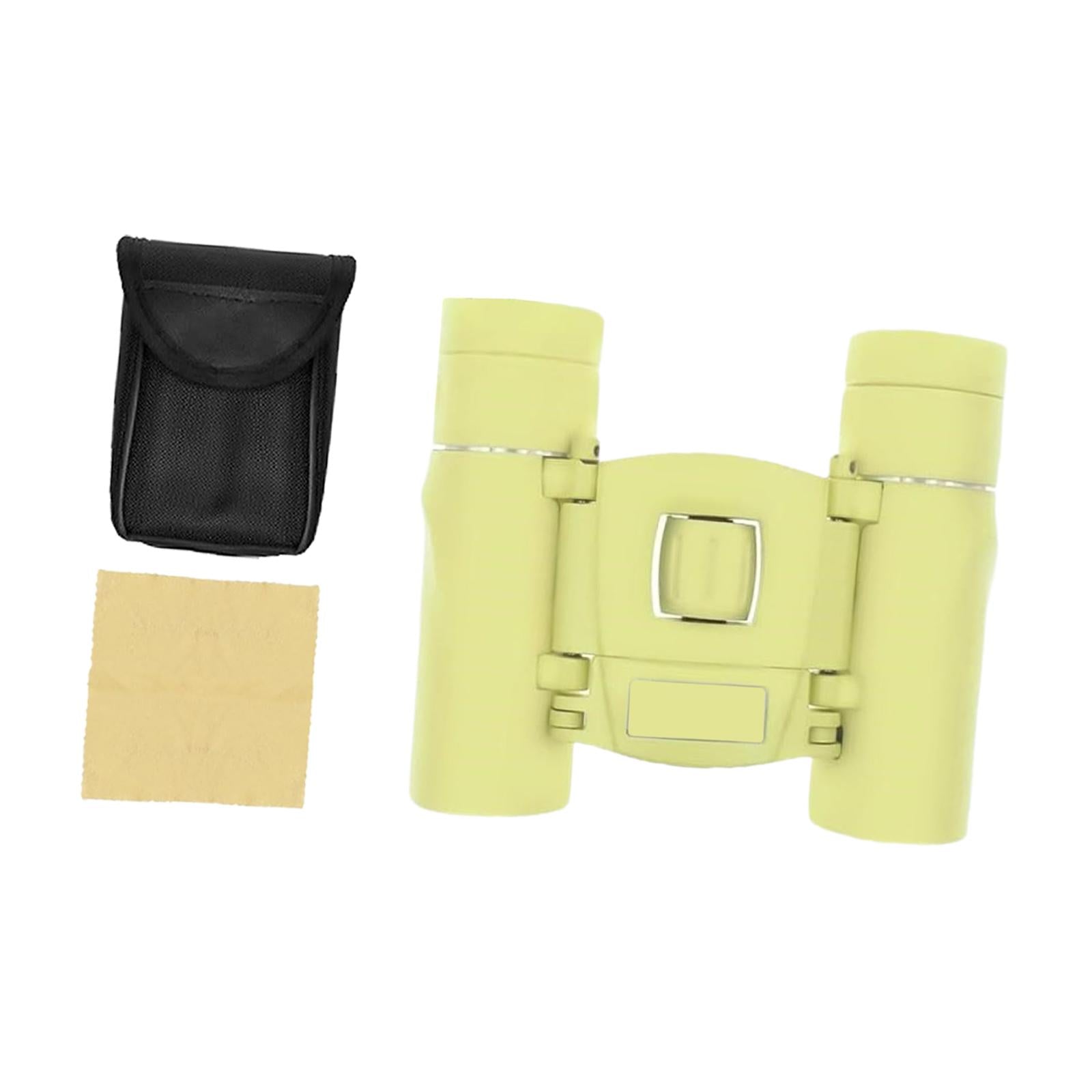 Mini Binoculars Compact Small Telescope for Bird Watching Concerts Traveling Yellow