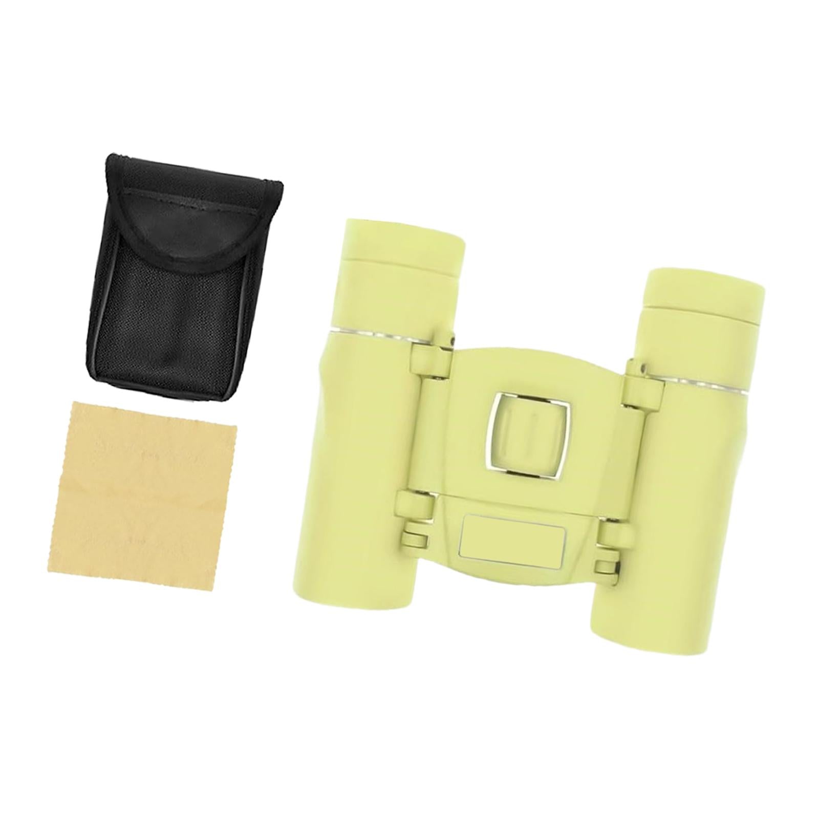 Mini Binoculars Compact Small Telescope for Bird Watching Concerts Traveling Yellow