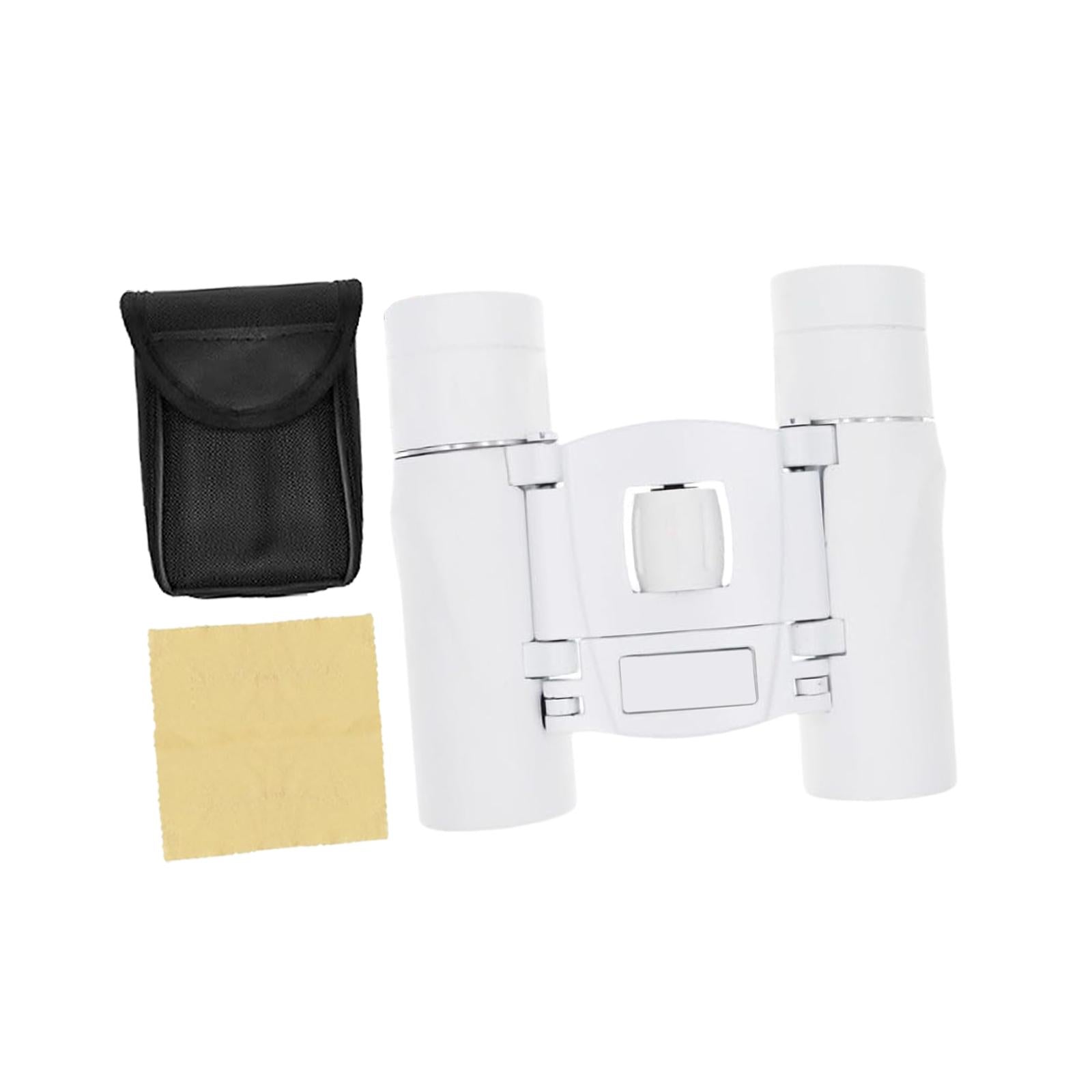 Mini Binoculars Compact Small Telescope for Bird Watching Concerts Traveling White