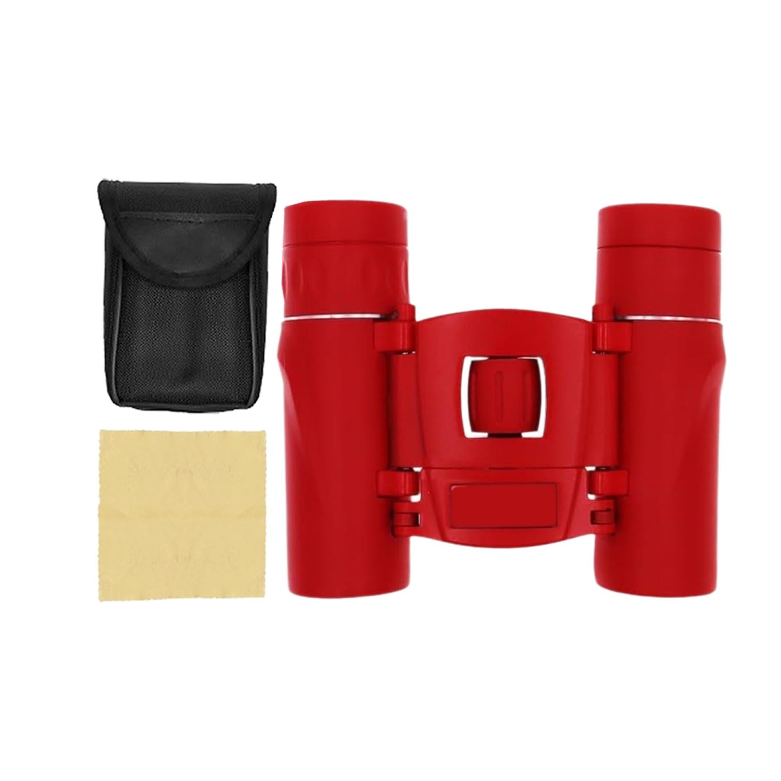 Mini Binoculars Compact Small Telescope for Bird Watching Concerts Traveling Red