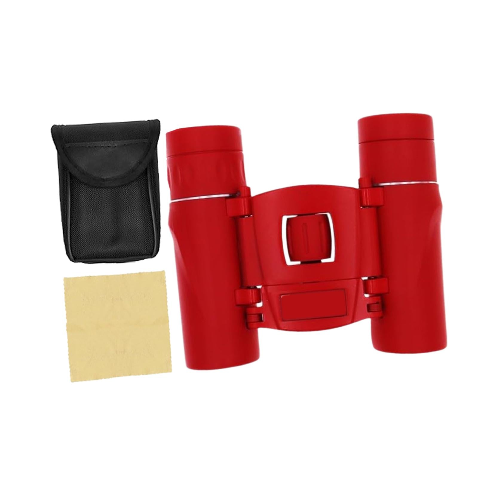 Mini Binoculars Compact Small Telescope for Bird Watching Concerts Traveling Red