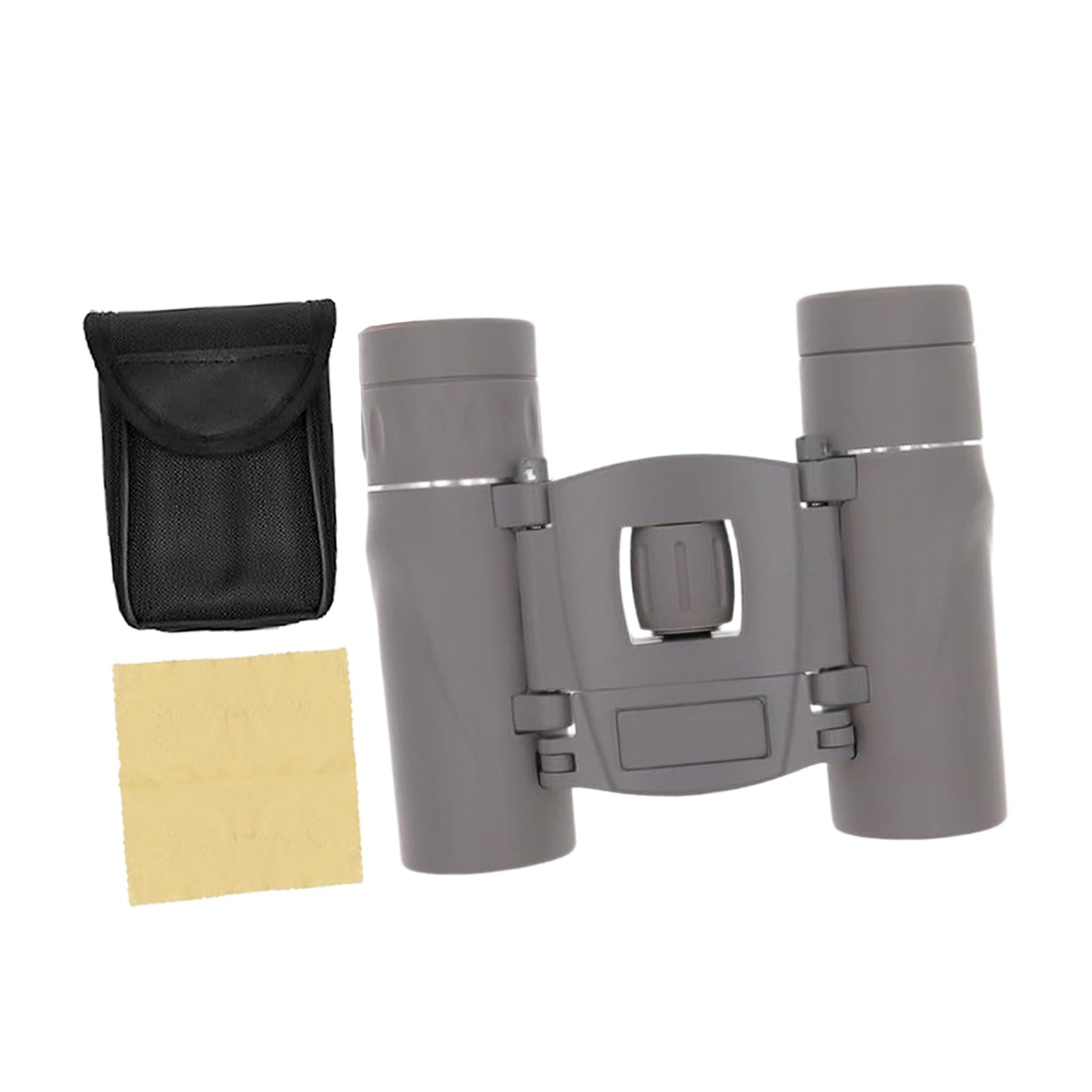 Mini Binoculars Compact Small Telescope for Bird Watching Concerts Traveling Grey