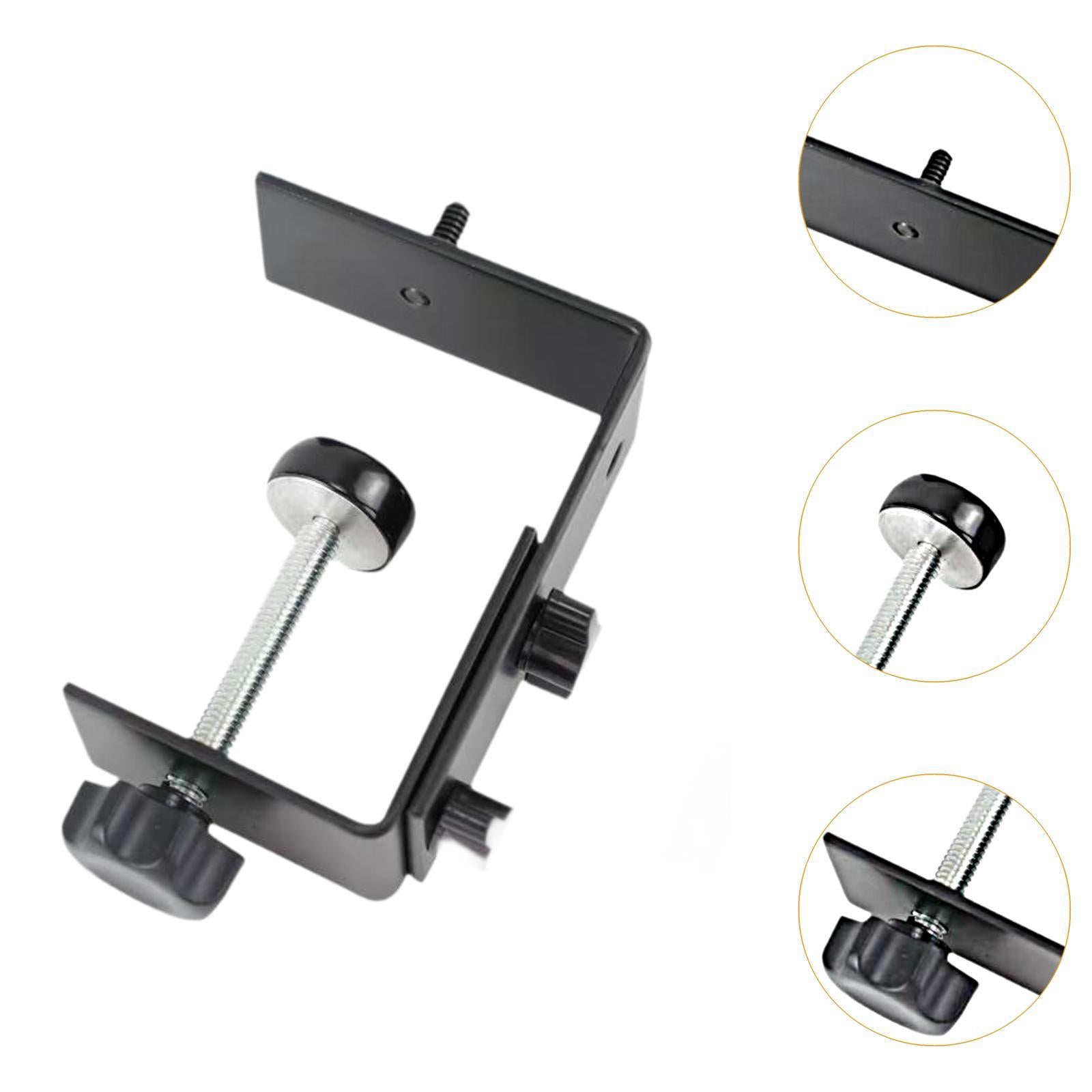 Desk Clamp Adjustable Work Surface Mounting Bracket for Shelves Photo Studio