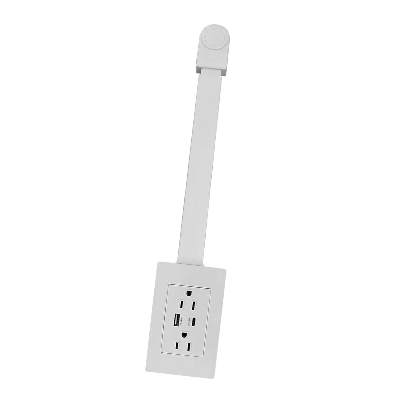 Electrical Outlet Extender Extendable Outlet Box Plug for Bedside Table