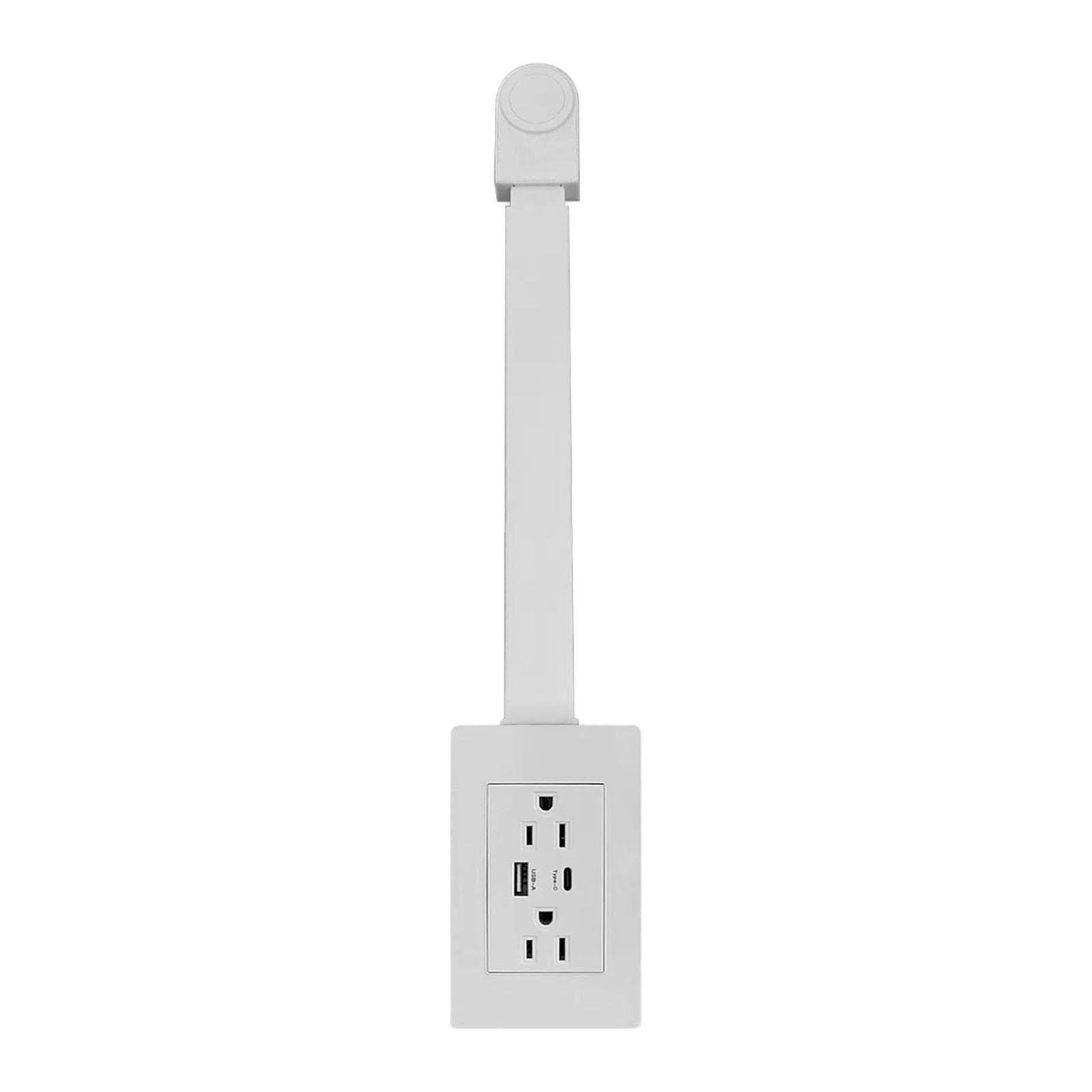 Electrical Outlet Extender Extendable Outlet Box Plug for Bedside Table