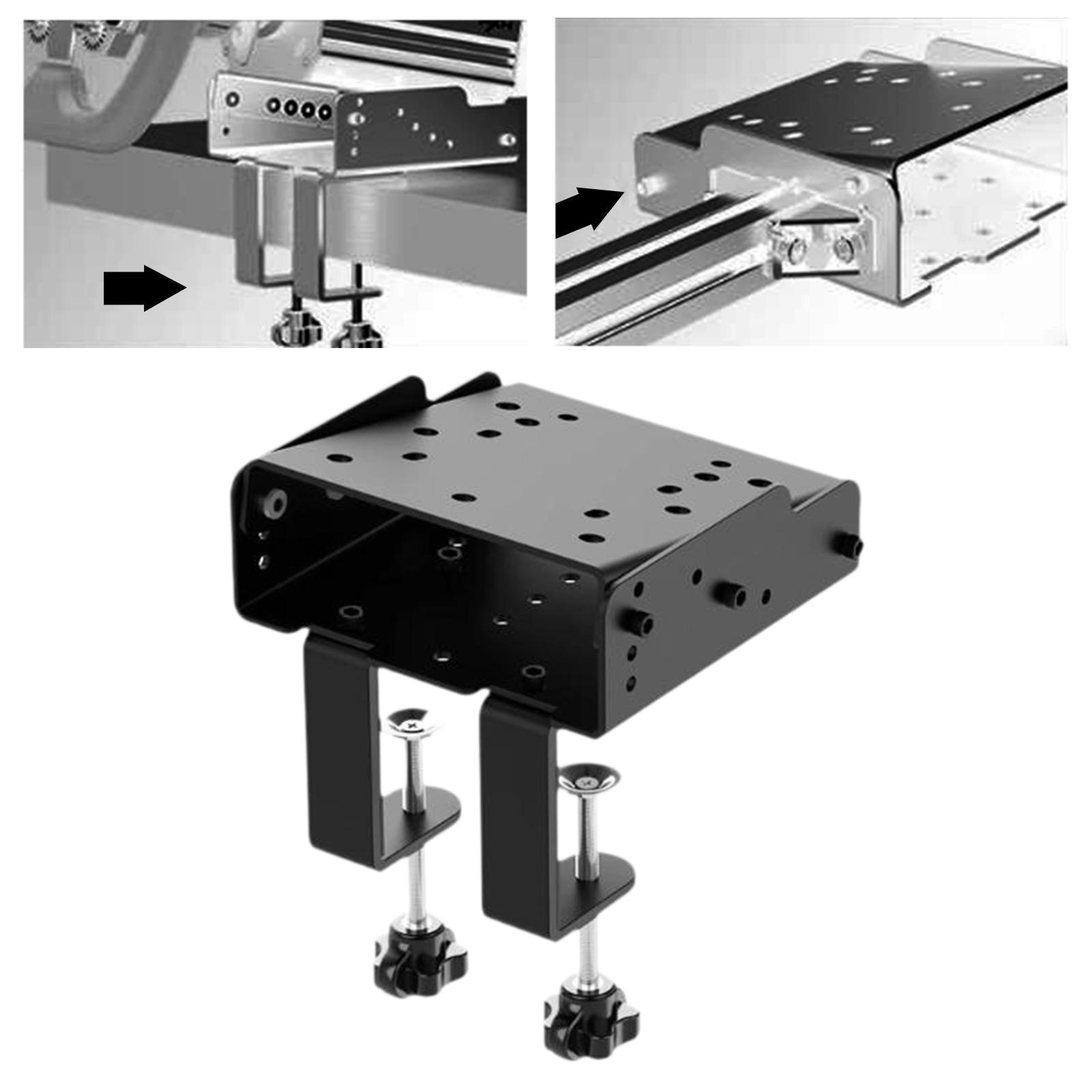Gaming Race Wheel Desk Bracket Sturdy Stable Gaming Accessories Desk Mount