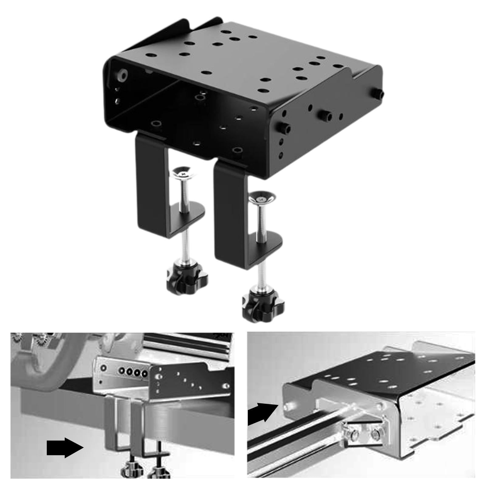 Gaming Race Wheel Desk Bracket Sturdy Stable Gaming Accessories Desk Mount