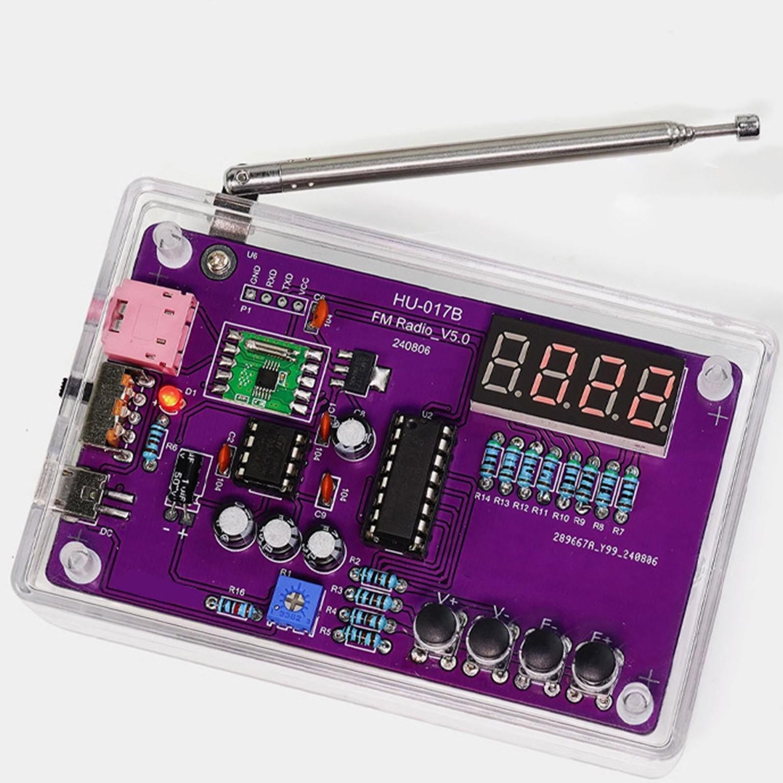 FM Radio Kit Creative Stem Education DIY School Project for Beginners Adults Without Shell