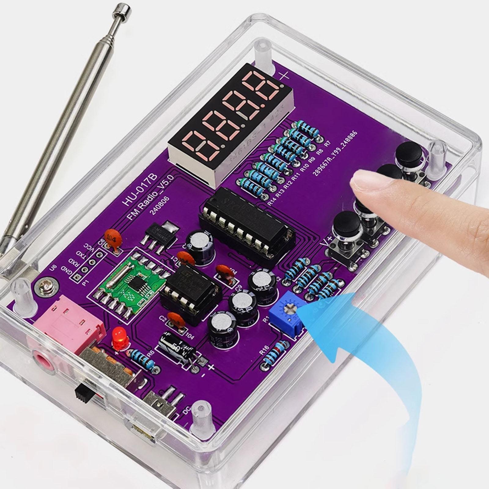 FM Radio Kit Creative Stem Education DIY School Project for Beginners Adults Without Shell