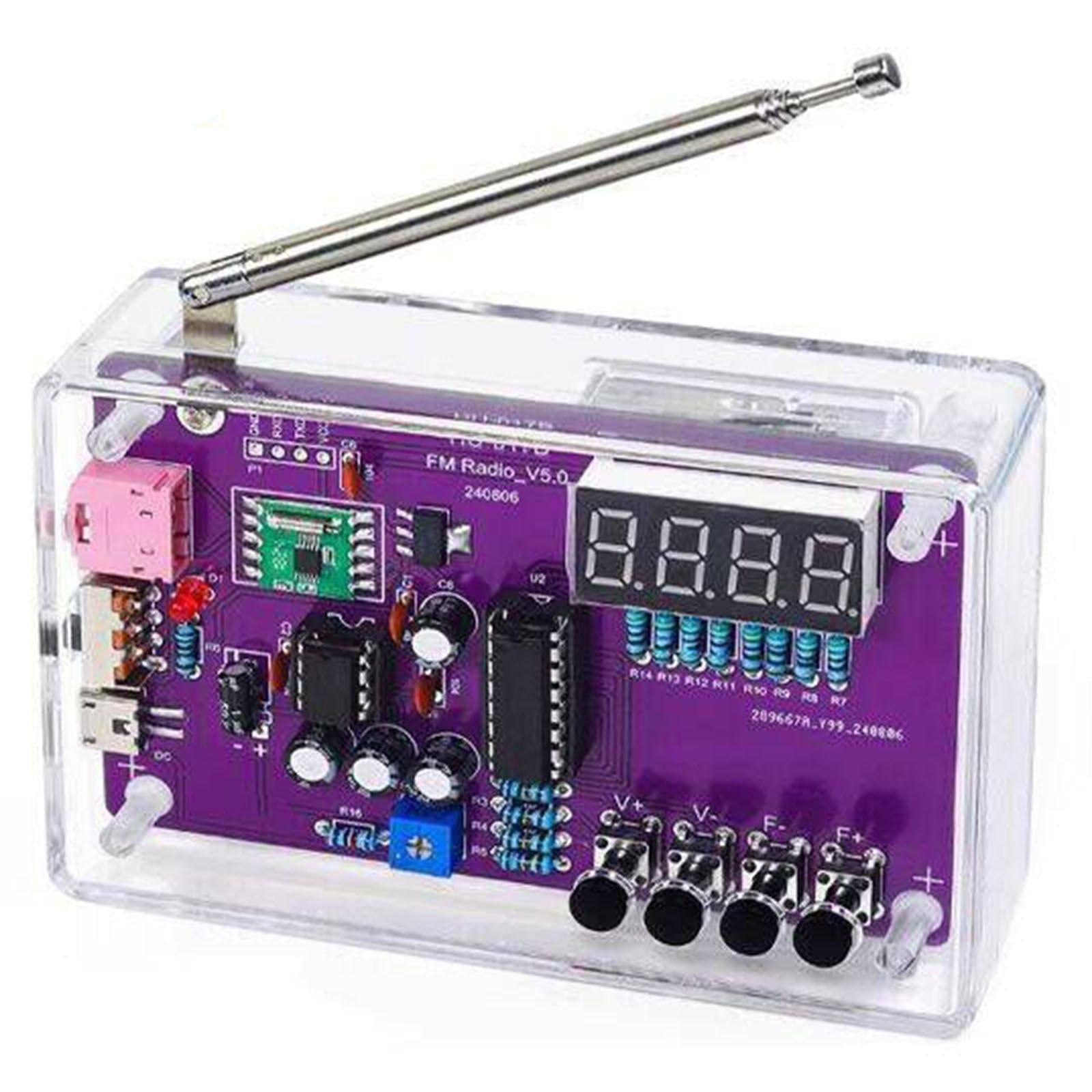 FM Radio Kit Creative Stem Education DIY School Project for Beginners Adults With Shell