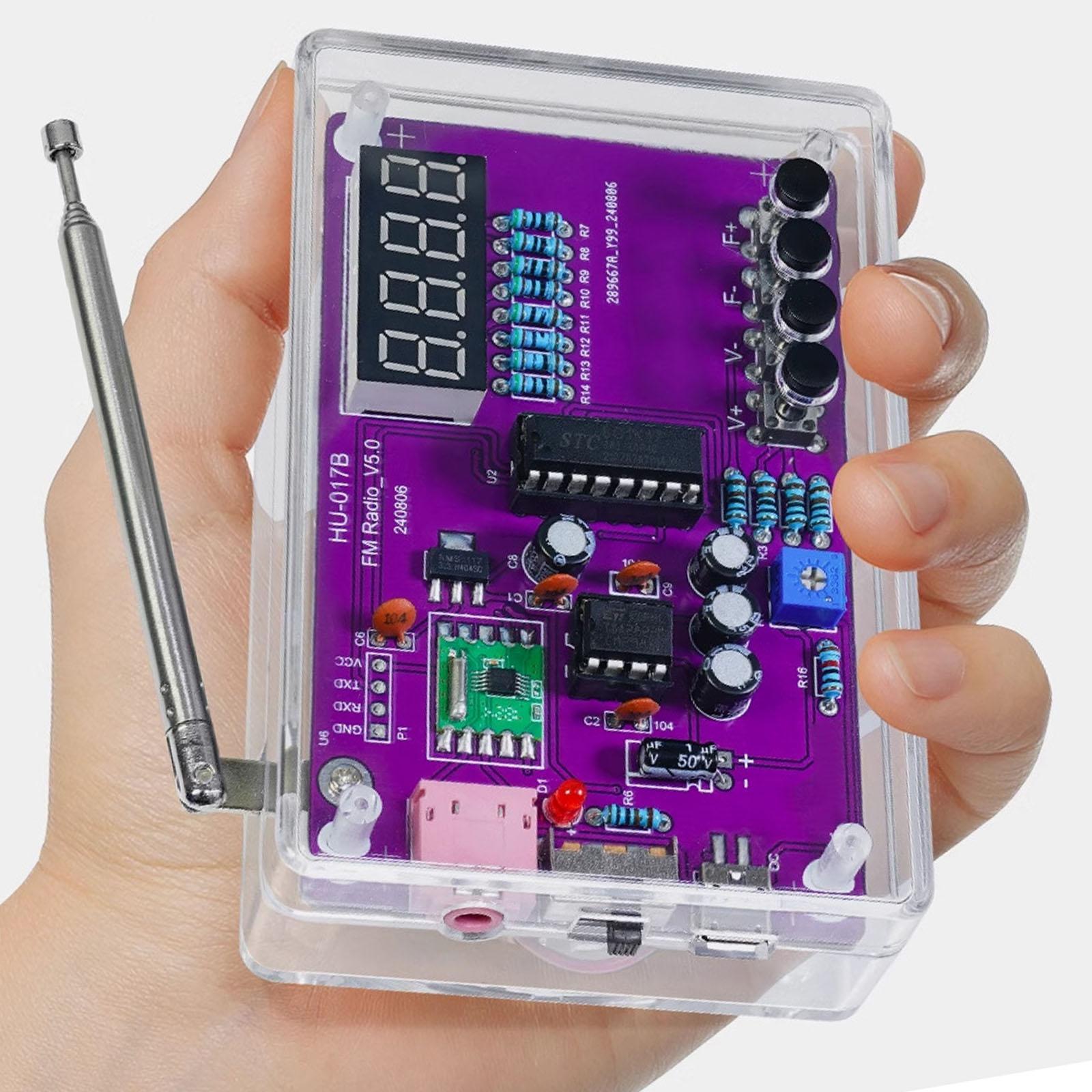 FM Radio Kit Creative Stem Education DIY School Project for Beginners Adults With Shell