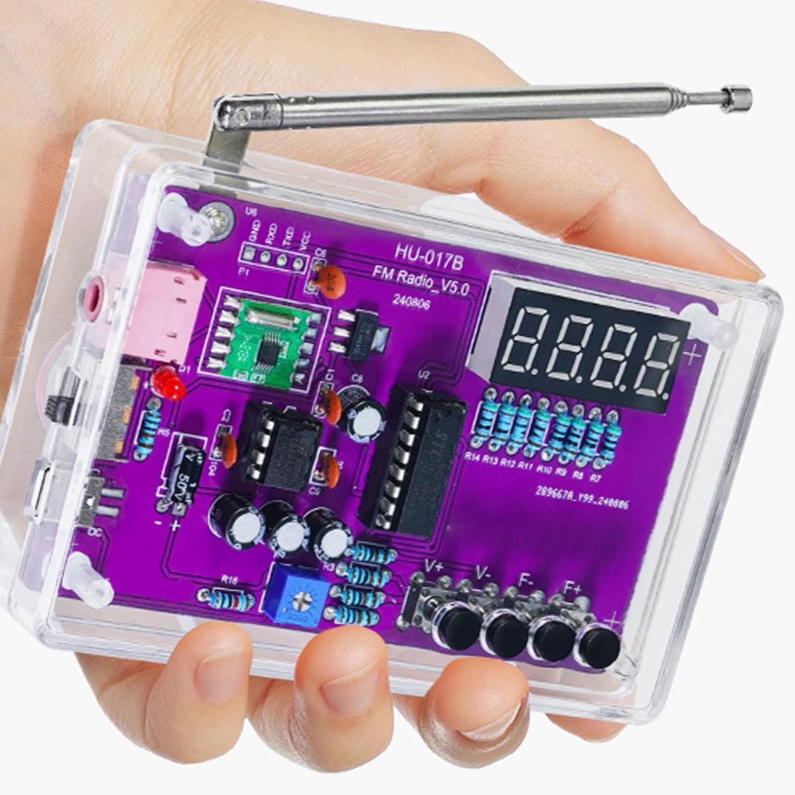 FM Radio Kit Creative Stem Education DIY School Project for Beginners Adults With Shell