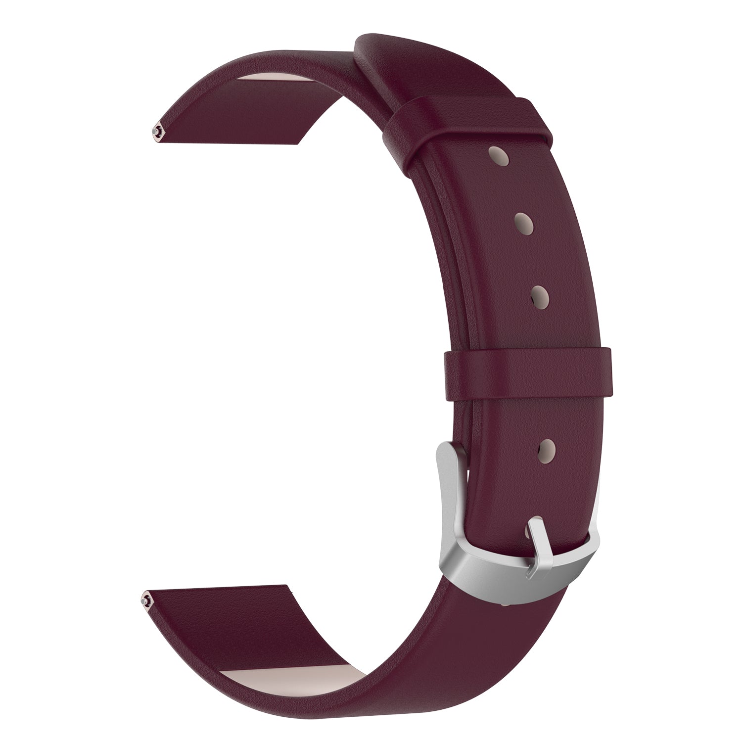 For Garmin Lily 2 Leather Watch Strap Adjustable Watch Band Replacement - Wine Red