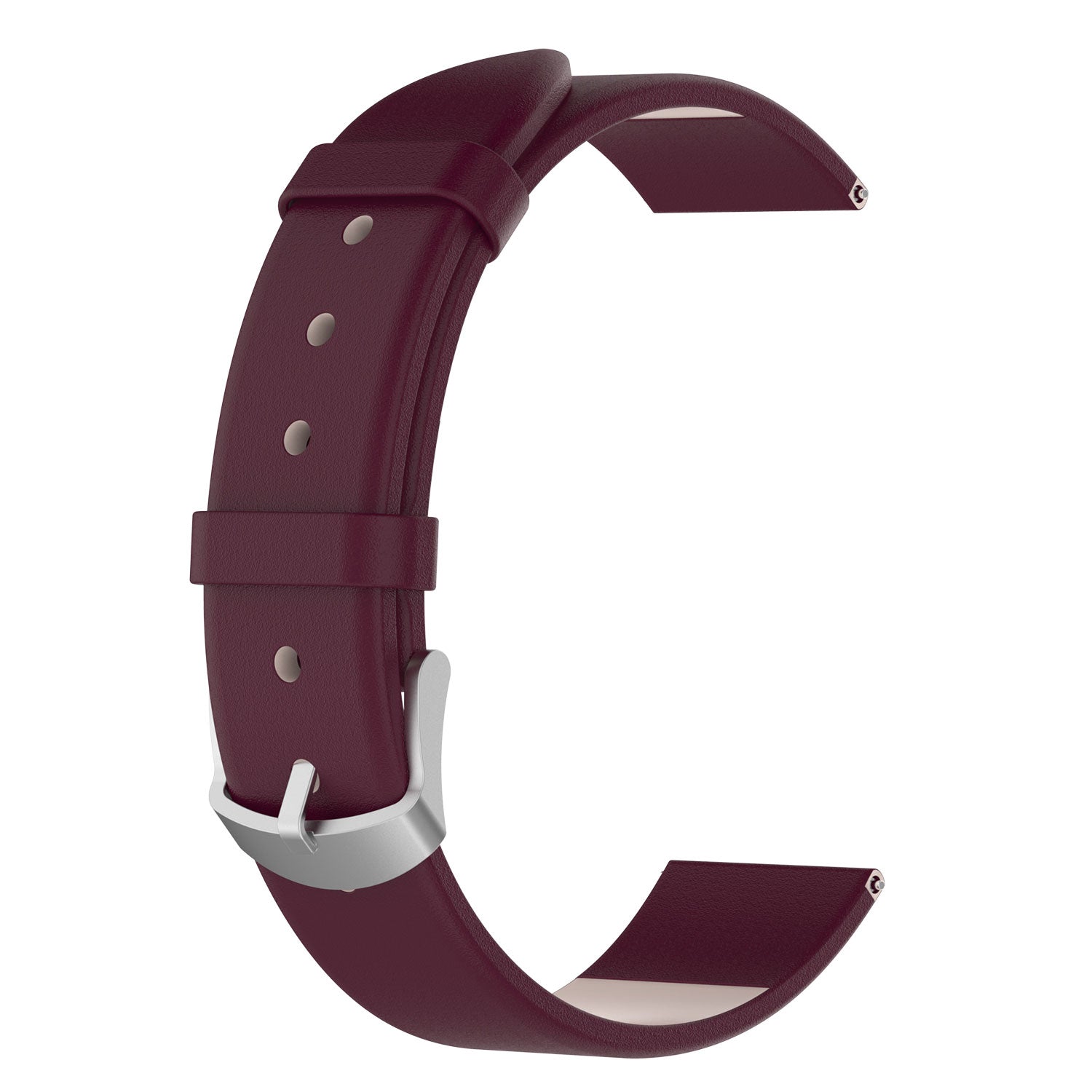 For Garmin Lily 2 Leather Watch Strap Adjustable Watch Band Replacement - Wine Red