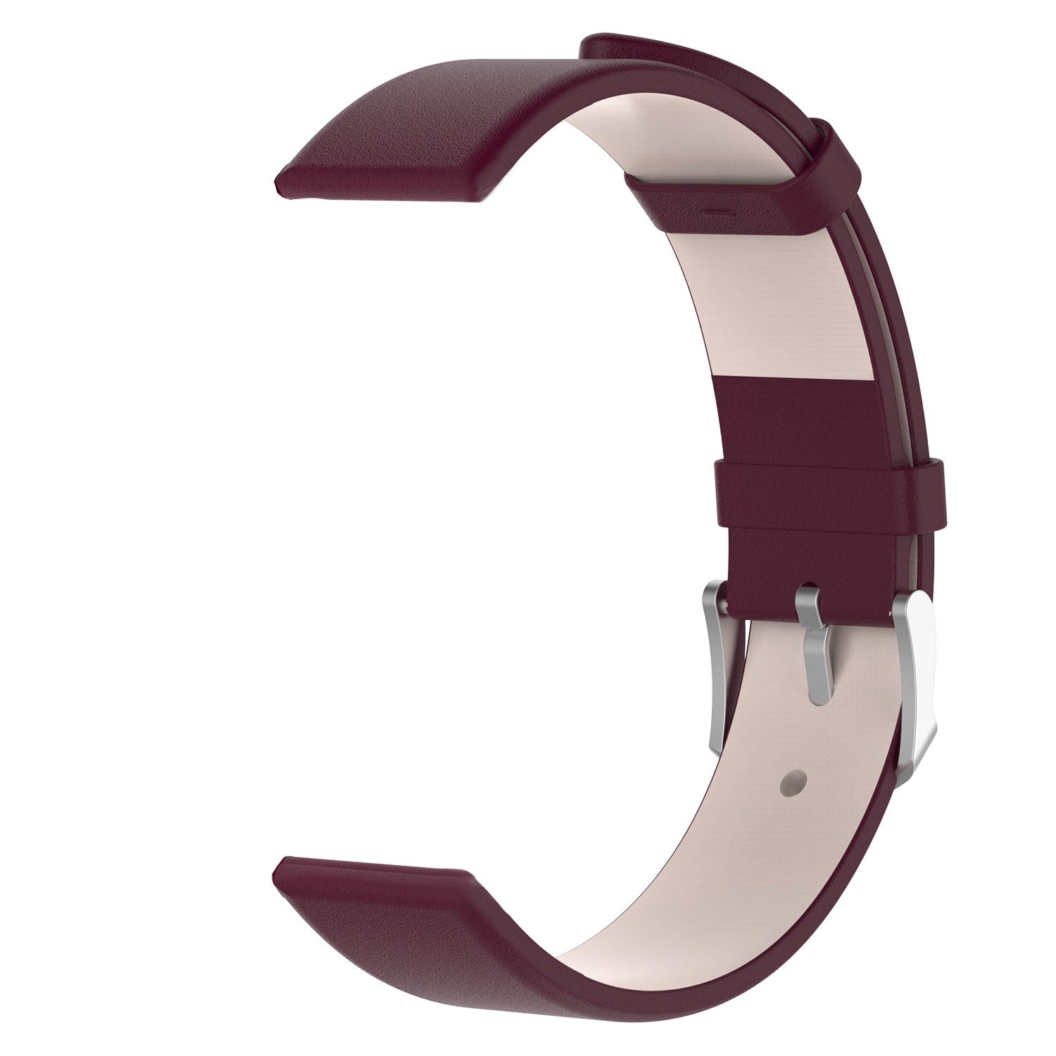 For Garmin Lily 2 Leather Watch Strap Adjustable Watch Band Replacement - Wine Red