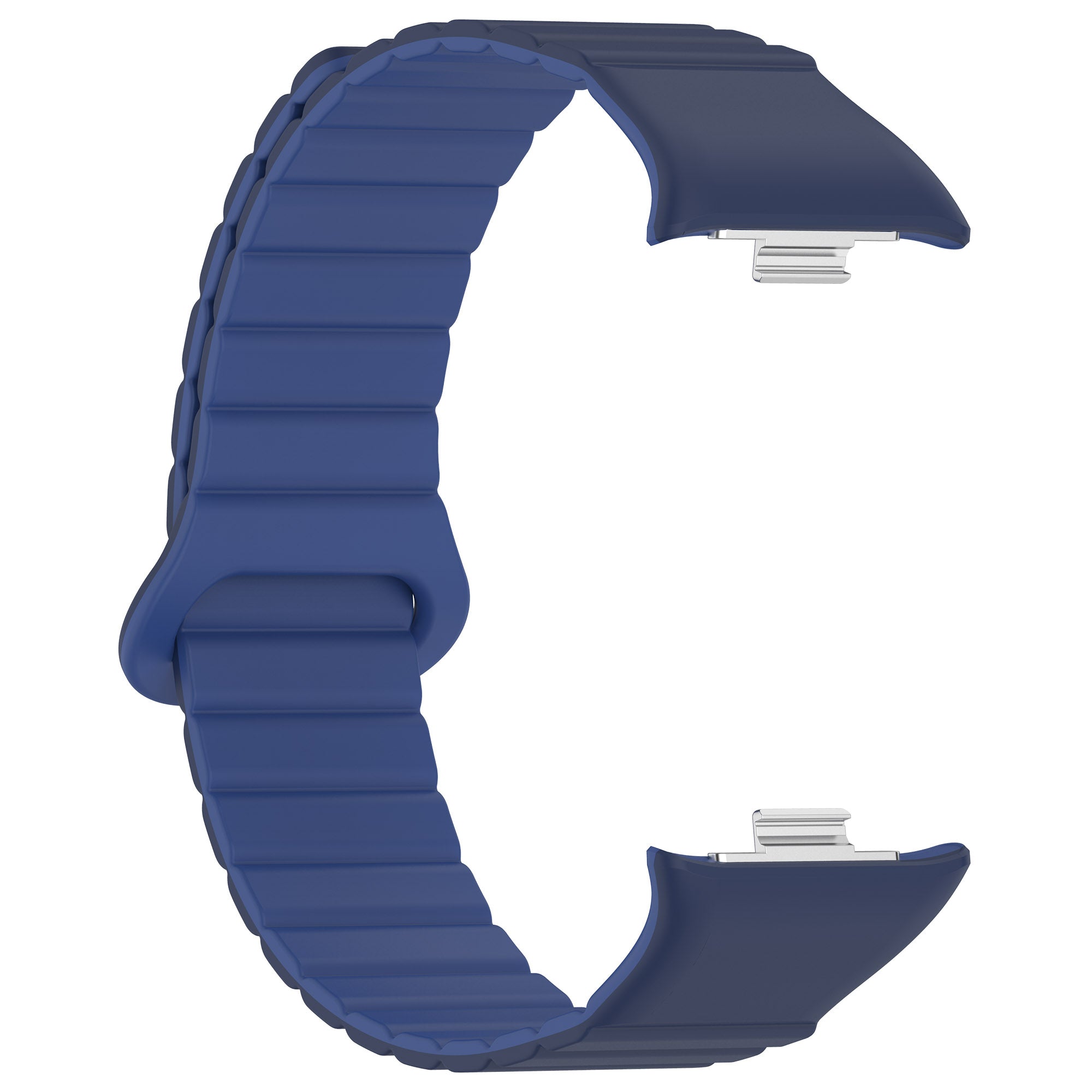 For Xiaomi Redmi Watch 4 / Smart Band 8 Pro Dual Color Watch Strap Magnetic Silicone Wrist Band - Navy Blue+Dark Blue