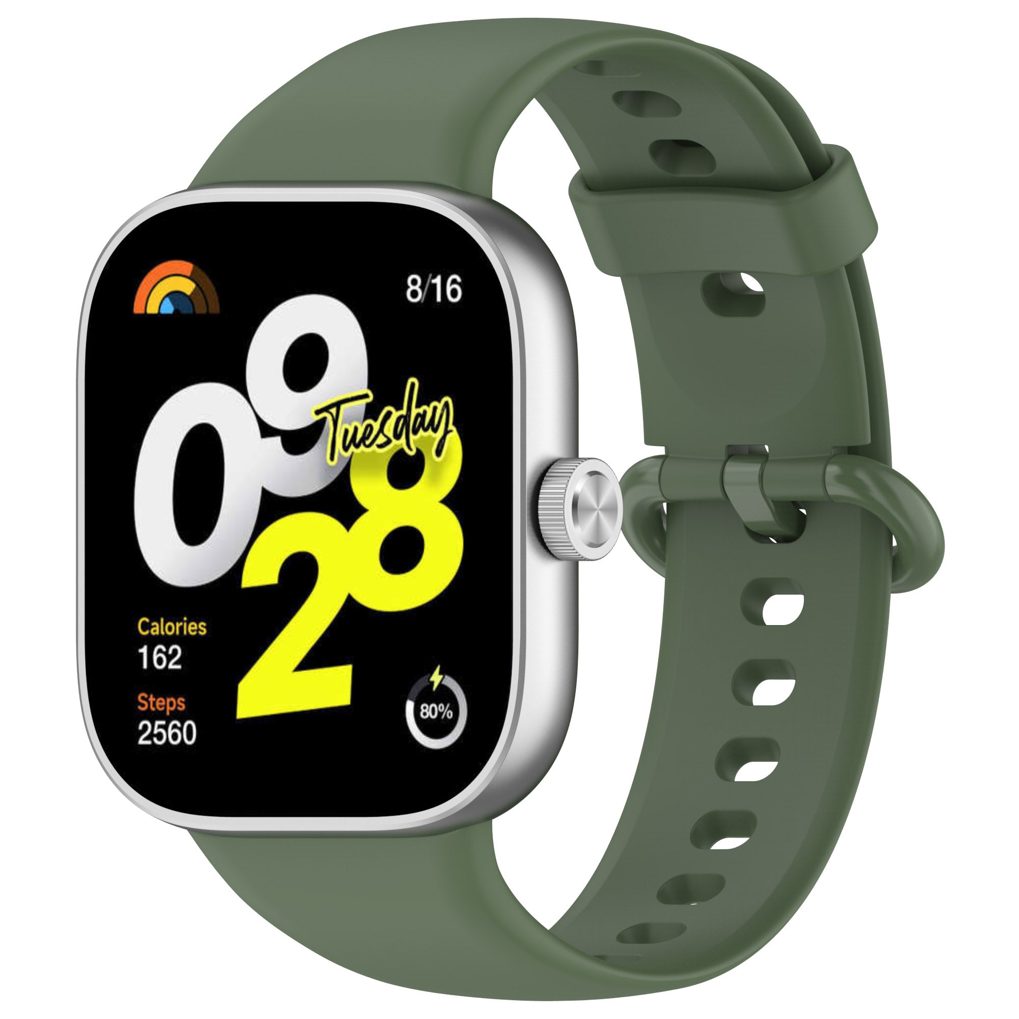 Wrist Band for Xiaomi Redmi Watch 4 Soft Silicone Smartwatch Bracelet Strap - Dark Green