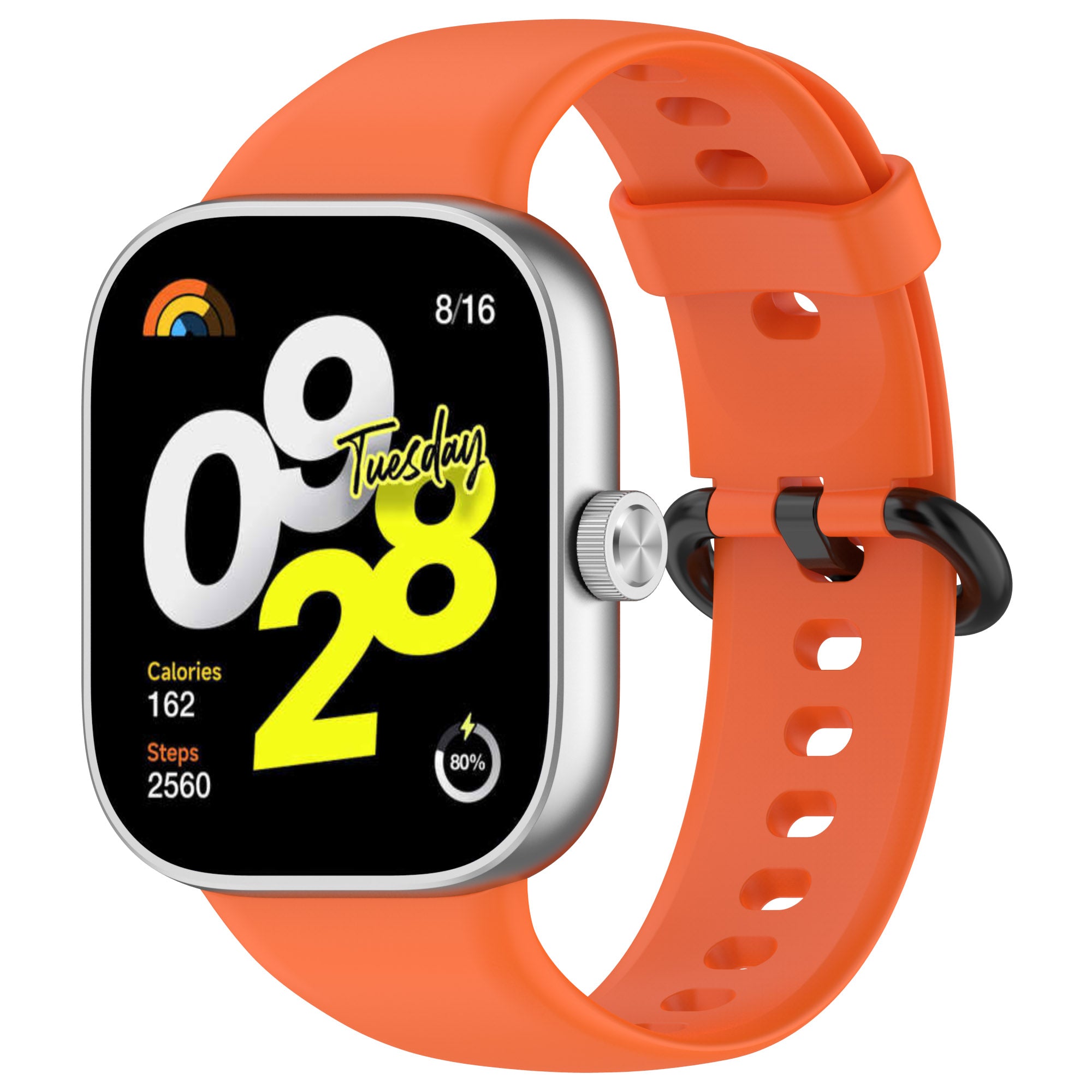 Wrist Band for Xiaomi Redmi Watch 4 Soft Silicone Smartwatch Bracelet Strap - Orange