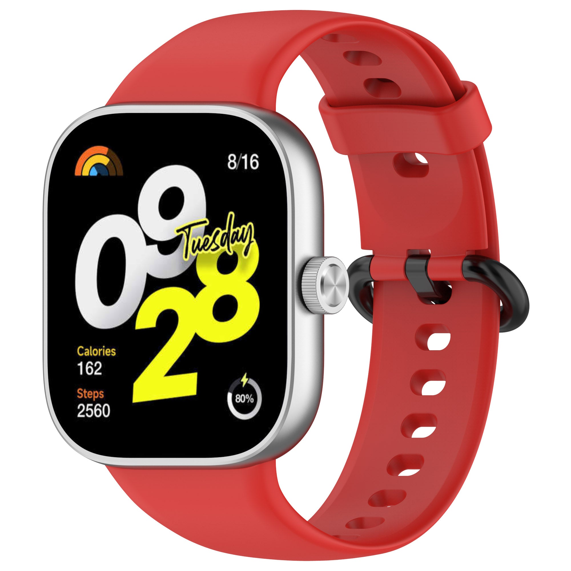 Wrist Band for Xiaomi Redmi Watch 4 Soft Silicone Smartwatch Bracelet Strap - Red