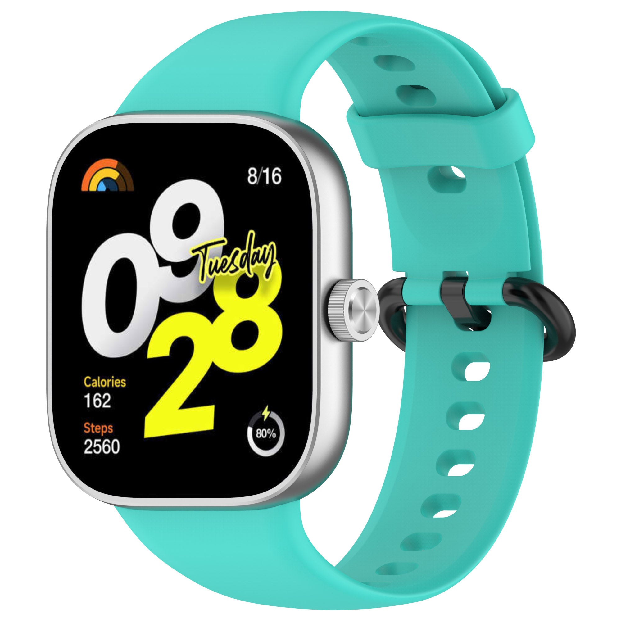 Wrist Band for Xiaomi Redmi Watch 4 Soft Silicone Smartwatch Bracelet Strap - Cyan