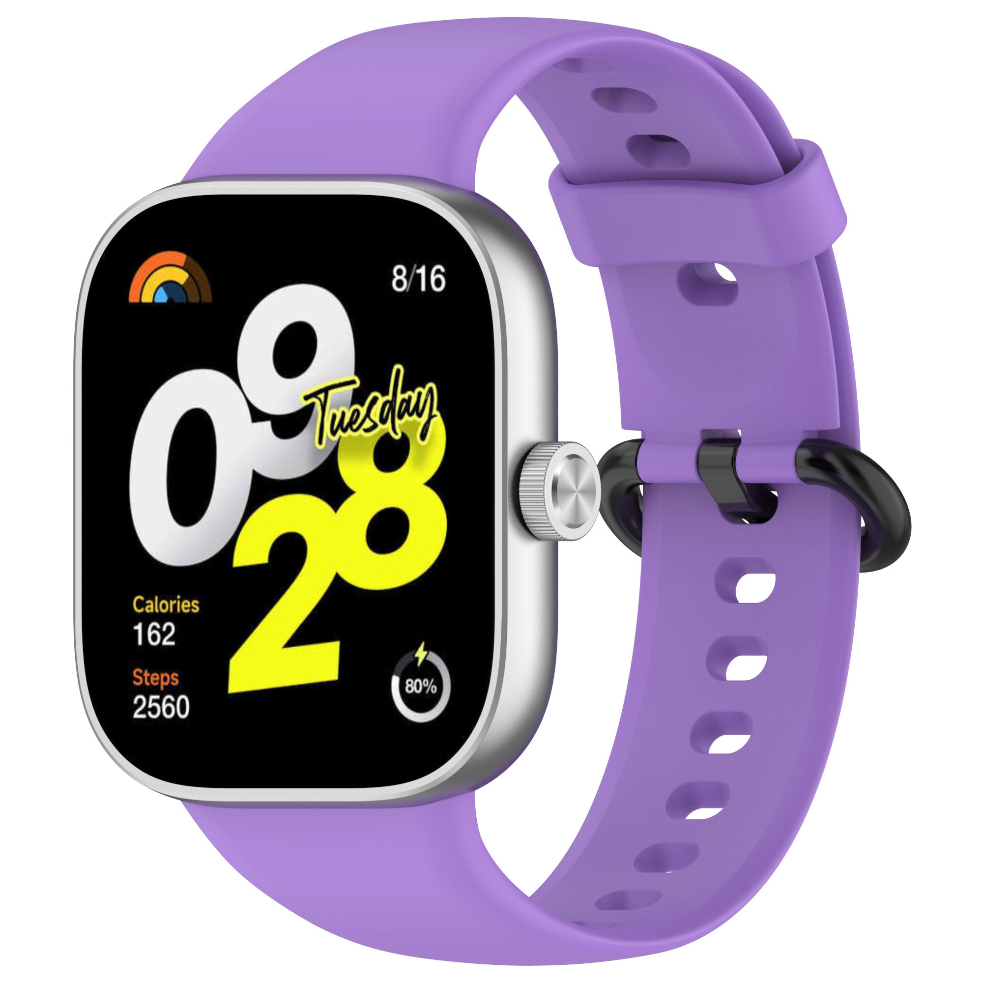 Wrist Band for Xiaomi Redmi Watch 4 Soft Silicone Smartwatch Bracelet Strap - Purple