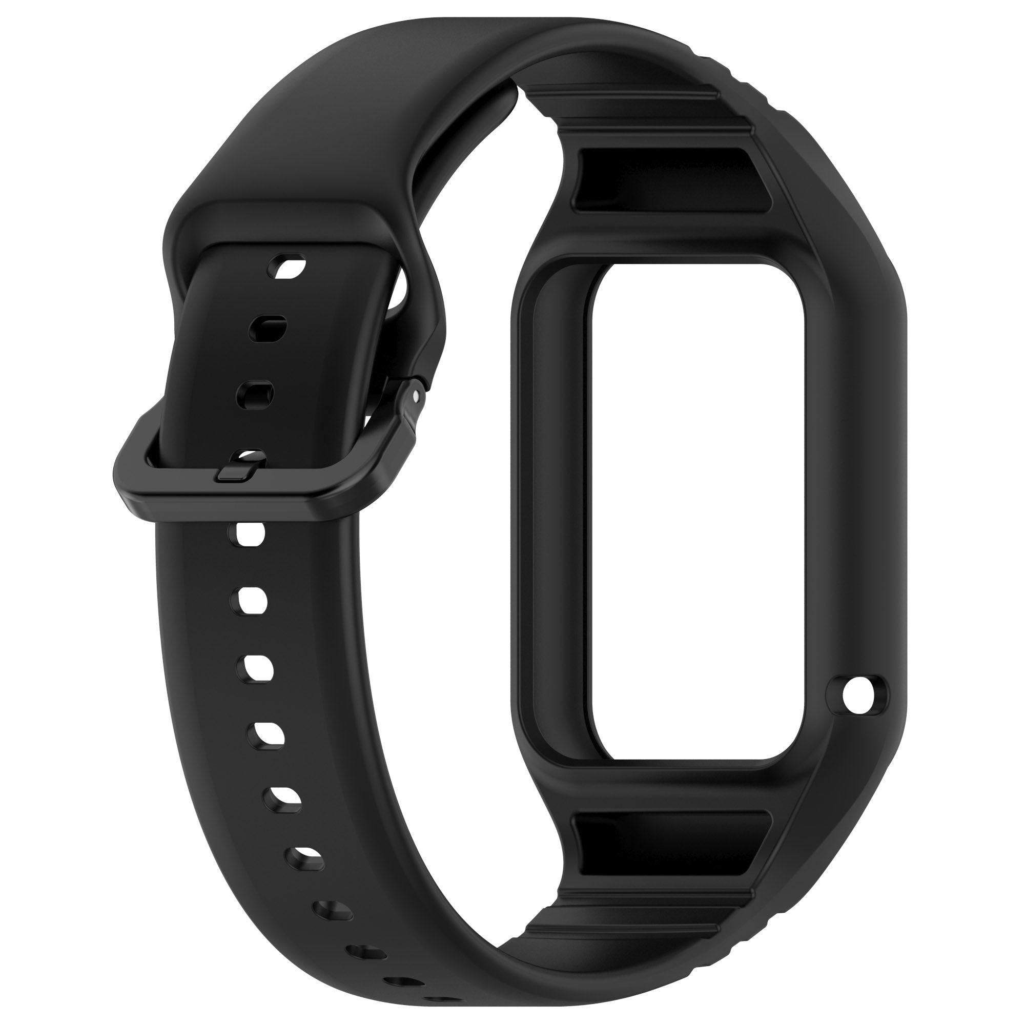 For Xiaomi Smart Band 8 Pro Easily Adjustable Watch Strap Flexible Silicone Wrist Band - Black