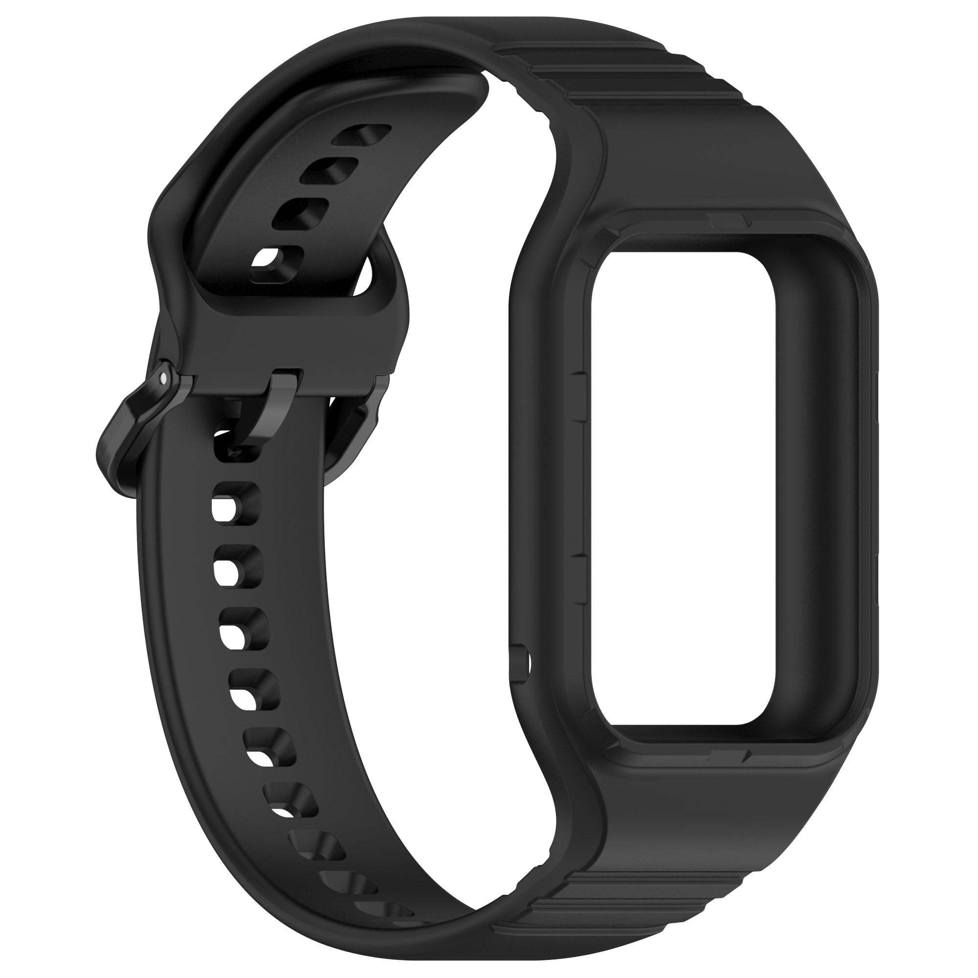 For Xiaomi Smart Band 8 Pro Easily Adjustable Watch Strap Flexible Silicone Wrist Band - Black