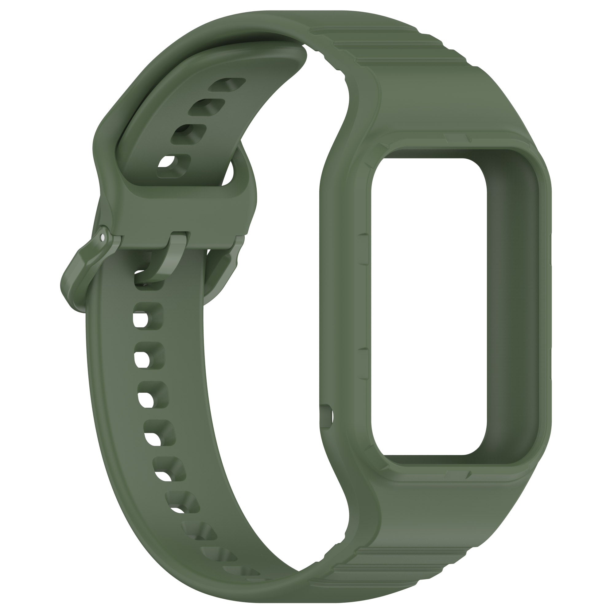 For Xiaomi Smart Band 8 Pro Easily Adjustable Watch Strap Flexible Silicone Wrist Band - Dark Green