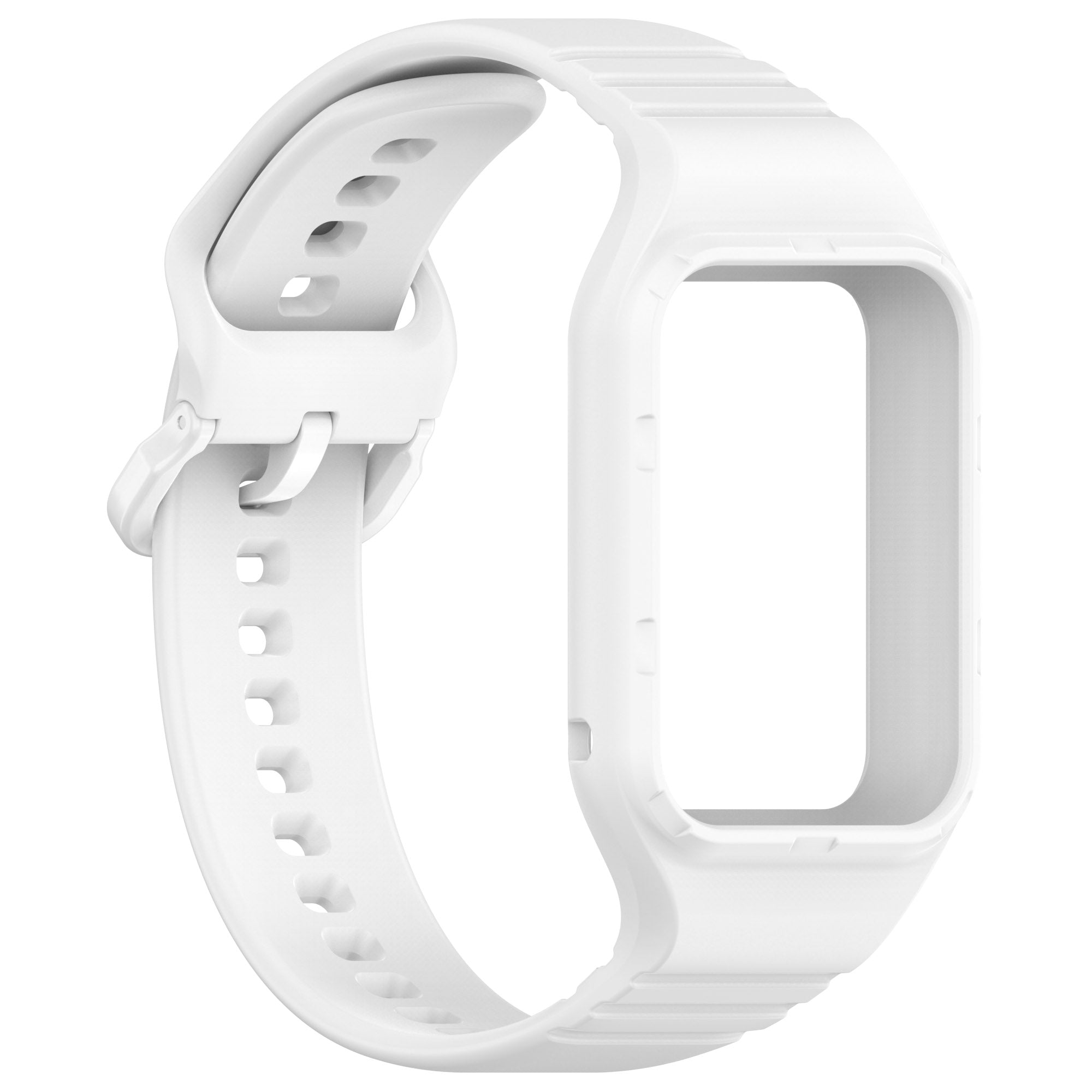 For Xiaomi Smart Band 8 Pro Easily Adjustable Watch Strap Flexible Silicone Wrist Band - White