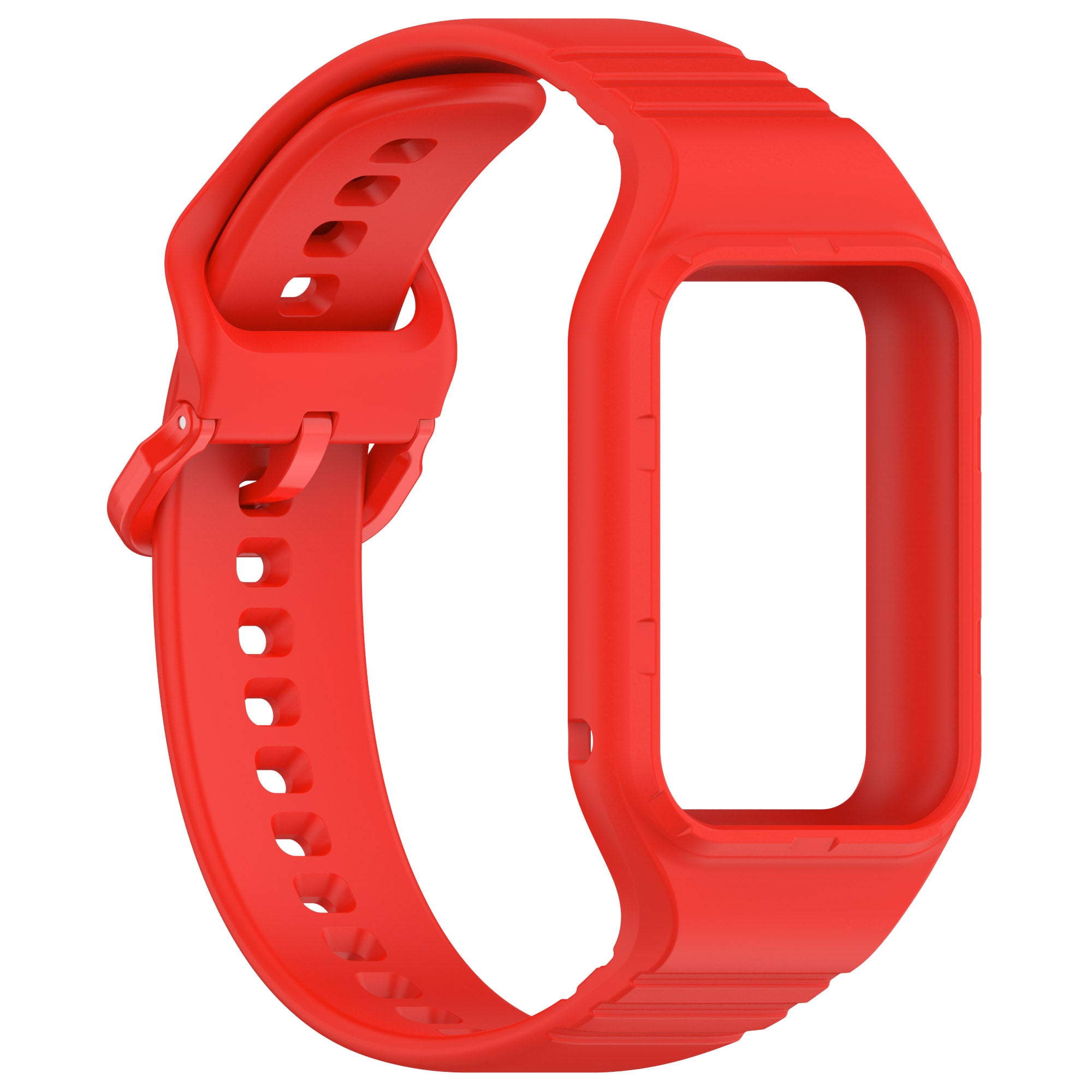 For Xiaomi Smart Band 8 Pro Easily Adjustable Watch Strap Flexible Silicone Wrist Band - Red