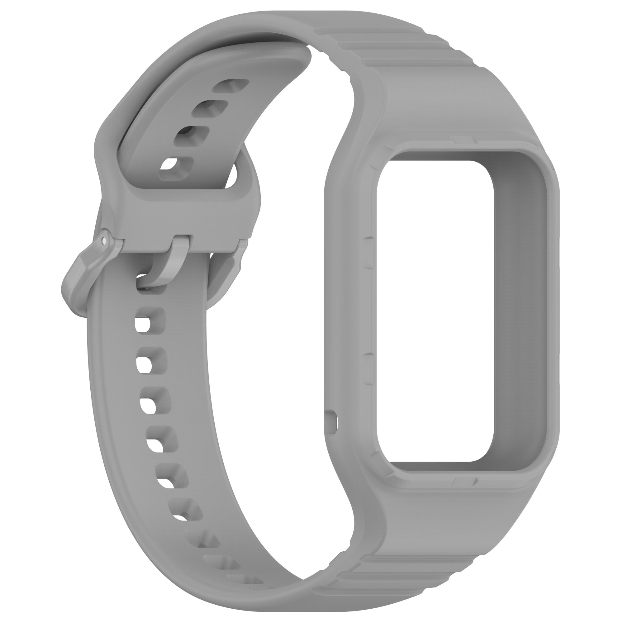 For Xiaomi Smart Band 8 Pro Easily Adjustable Watch Strap Flexible Silicone Wrist Band - Grey