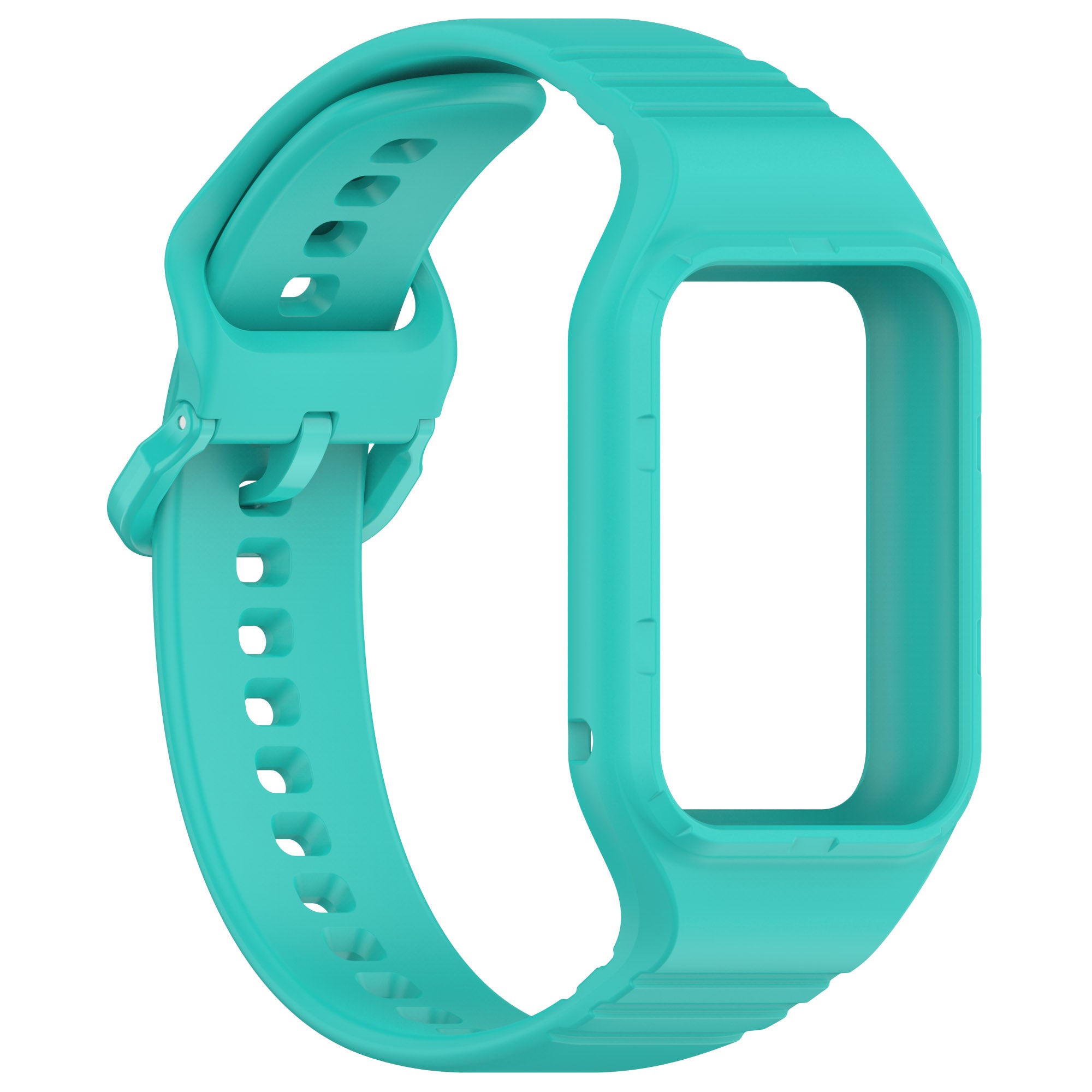 For Xiaomi Smart Band 8 Pro Easily Adjustable Watch Strap Flexible Silicone Wrist Band - Cyan