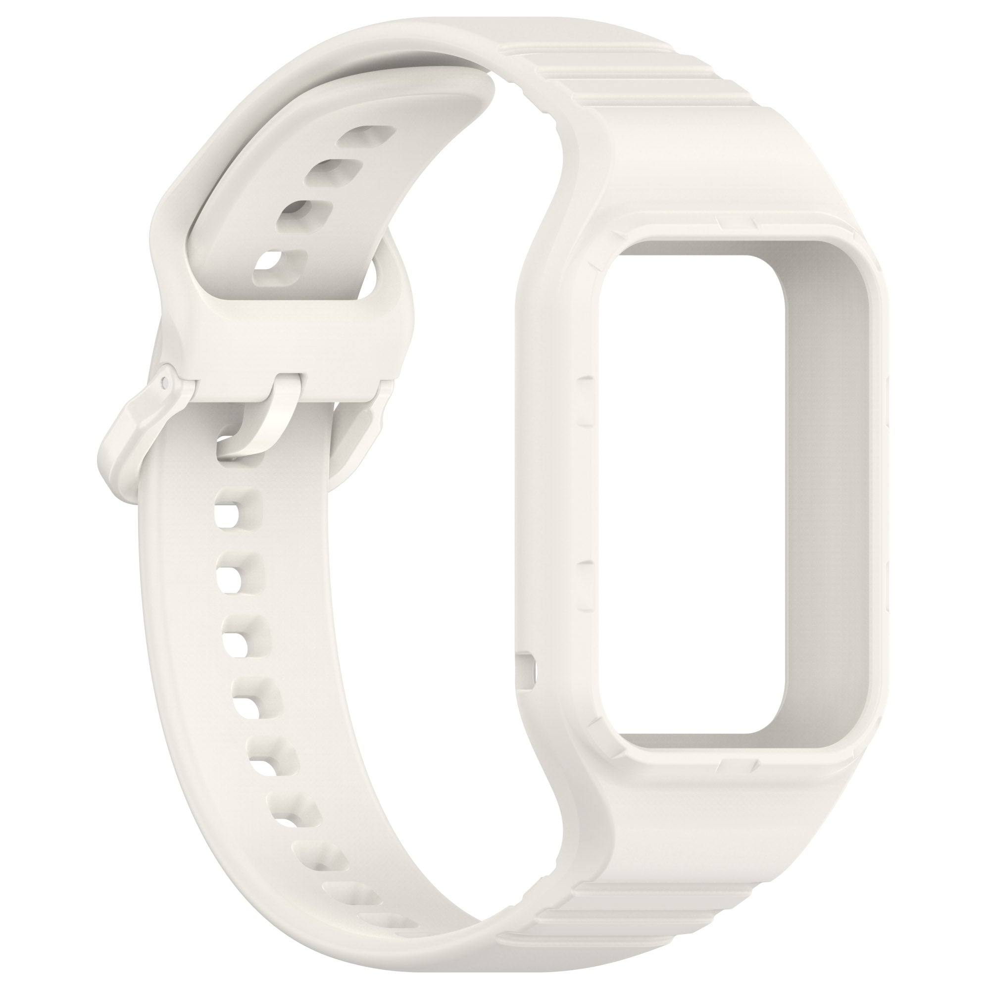 For Xiaomi Smart Band 8 Pro Easily Adjustable Watch Strap Flexible Silicone Wrist Band - Beige