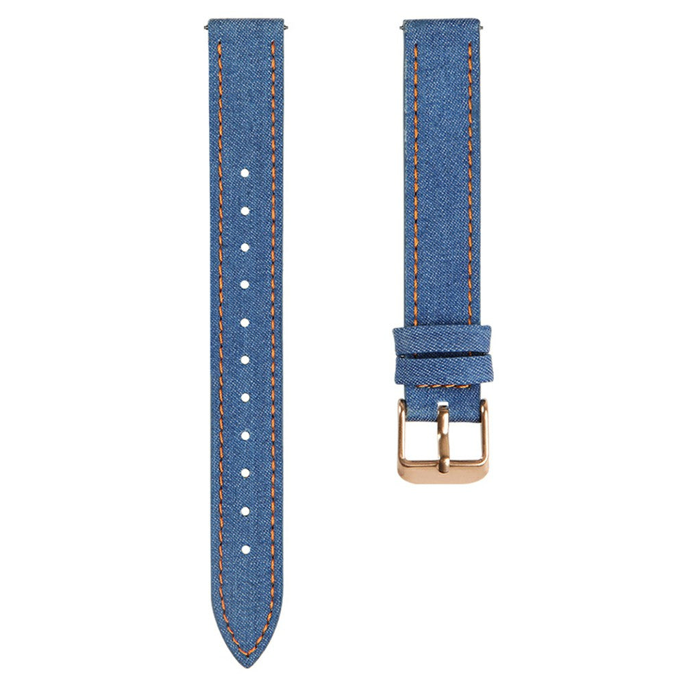 For Garmin Lily 2 Linen Leather Wrist Band Adjustable Watch Strap Replacement - Dark Blue