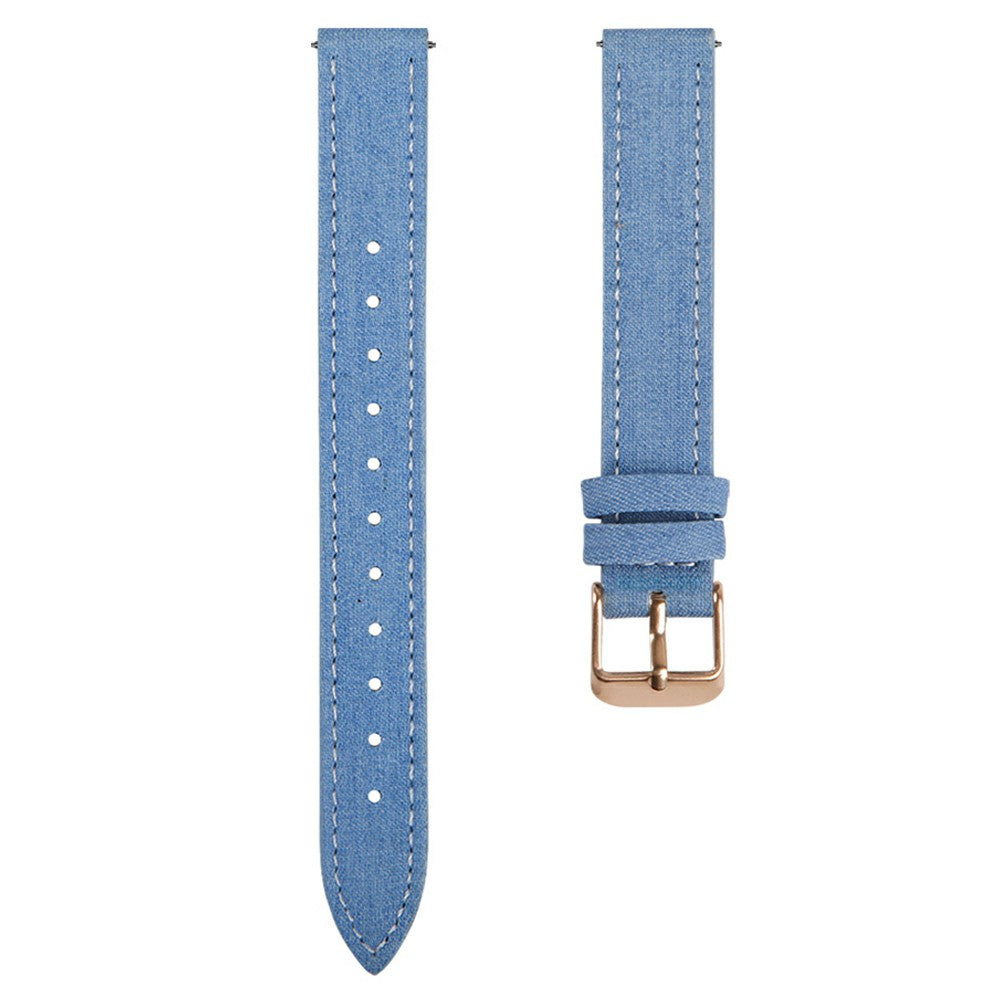 For Garmin Lily 2 Linen Leather Wrist Band Adjustable Watch Strap Replacement - Baby Blue