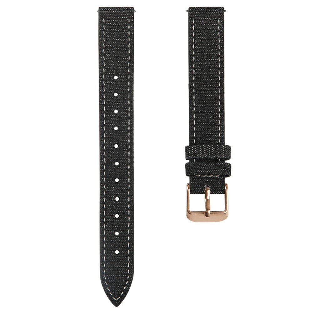 For Garmin Lily 2 Linen Leather Wrist Band Adjustable Watch Strap Replacement - Black