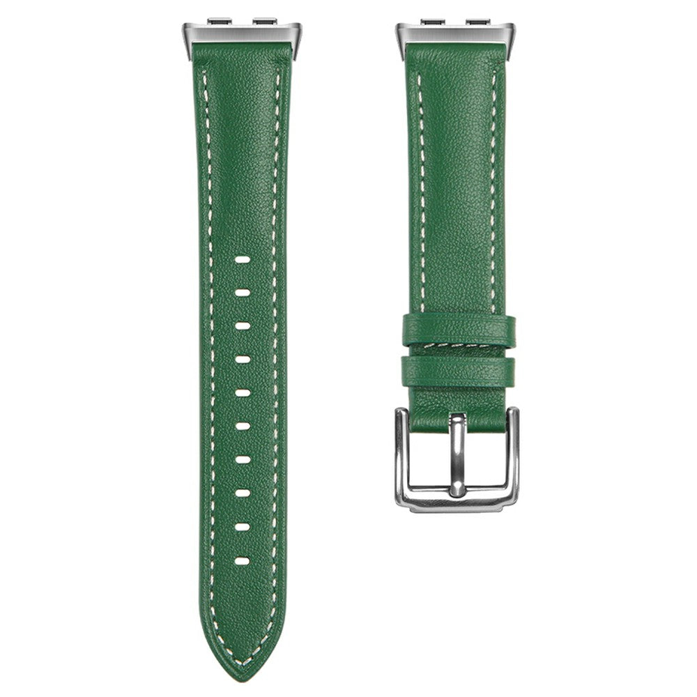 For Honor Band 9 Replacement Strap Genuine Cow Leather Watch Band - Green