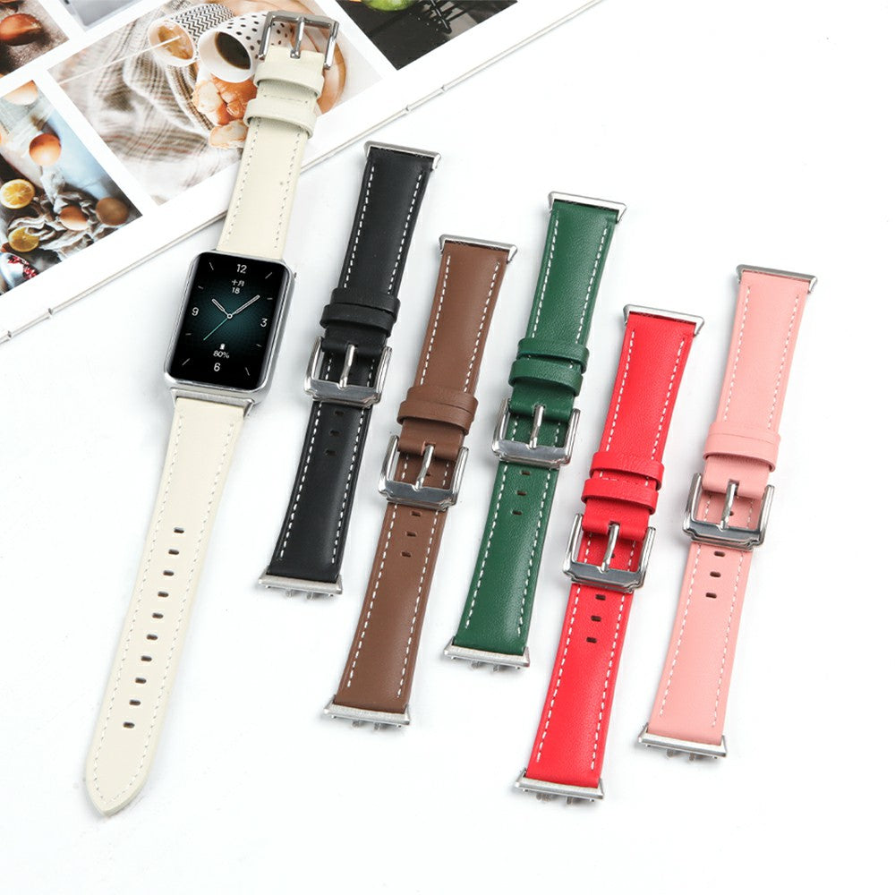 For Honor Band 9 Replacement Strap Genuine Cow Leather Watch Band - Green