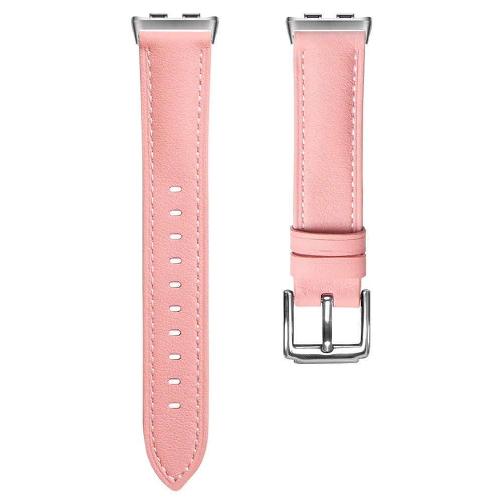 For Honor Band 9 Replacement Strap Genuine Cow Leather Watch Band - Pink