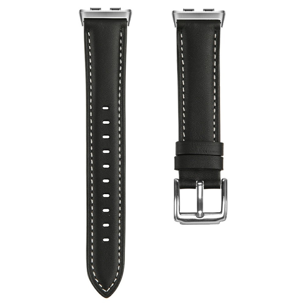 For Honor Band 9 Replacement Strap Genuine Cow Leather Watch Band - Black