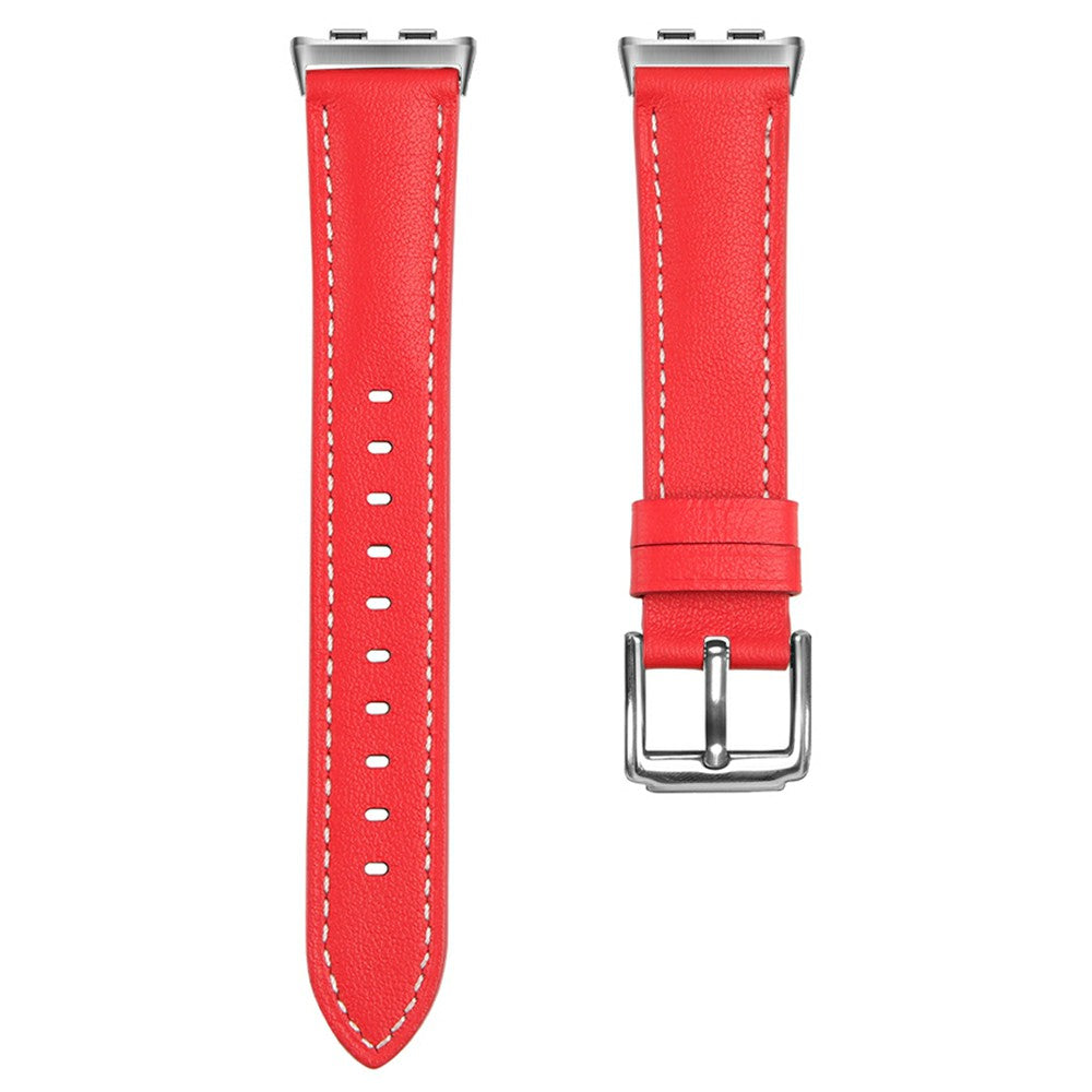 For Honor Band 9 Replacement Strap Genuine Cow Leather Watch Band - Red