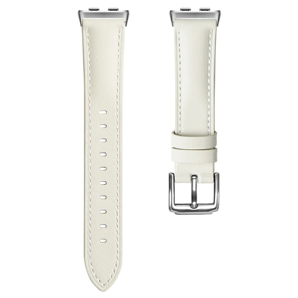 For Honor Band 9 Replacement Strap Genuine Cow Leather Watch Band - White