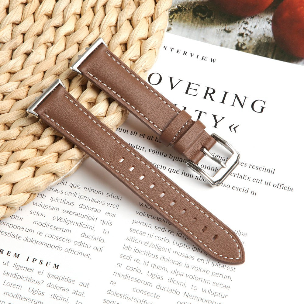 For Honor Band 9 Replacement Strap Genuine Cow Leather Watch Band - Brown